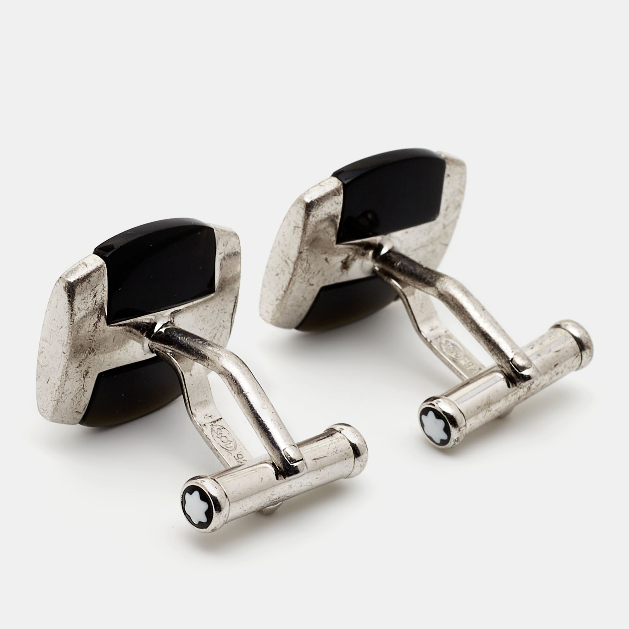 

Montblanc Glass Sterling Silver Cufflinks