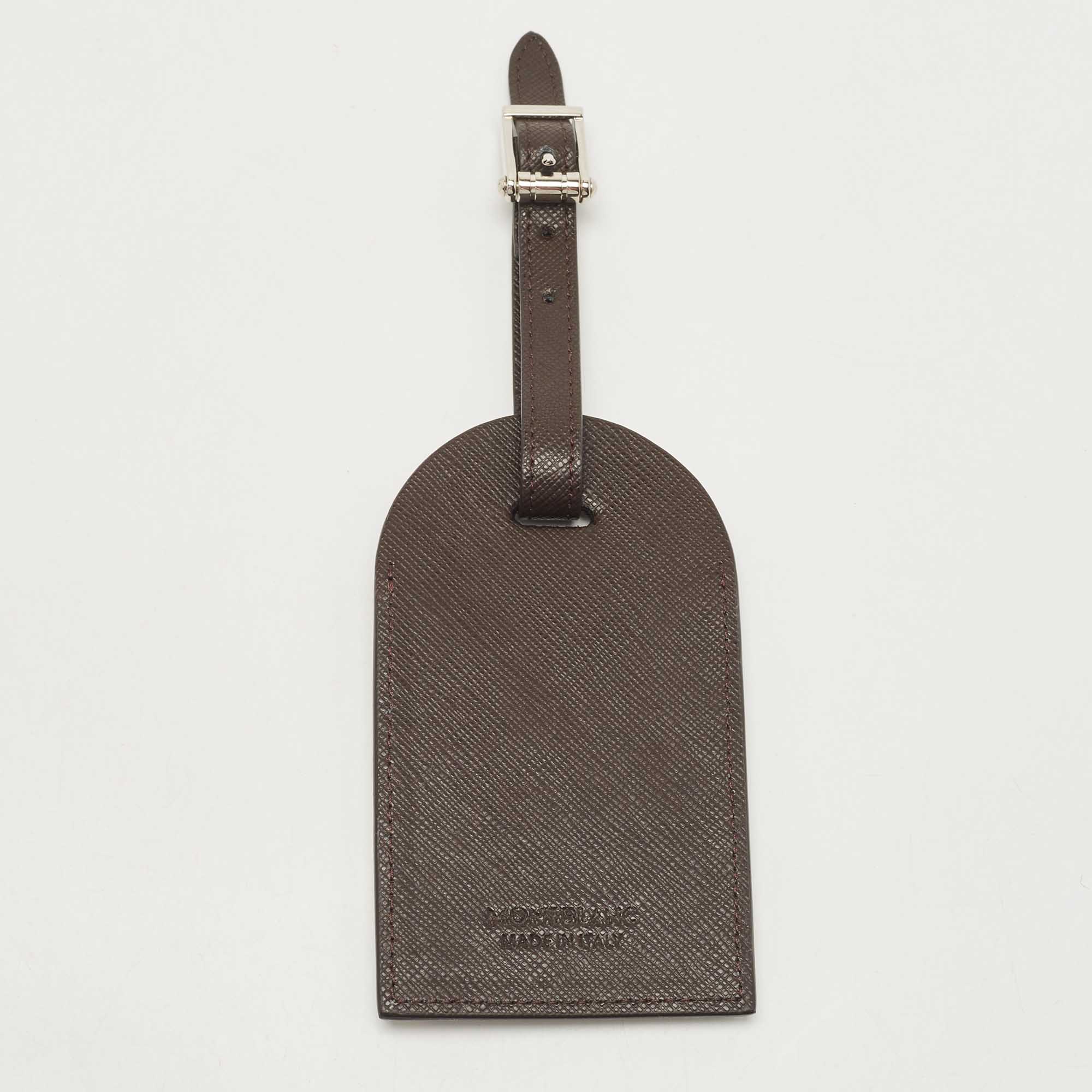 

Montblanc Brown Leather Luggage Name Tag