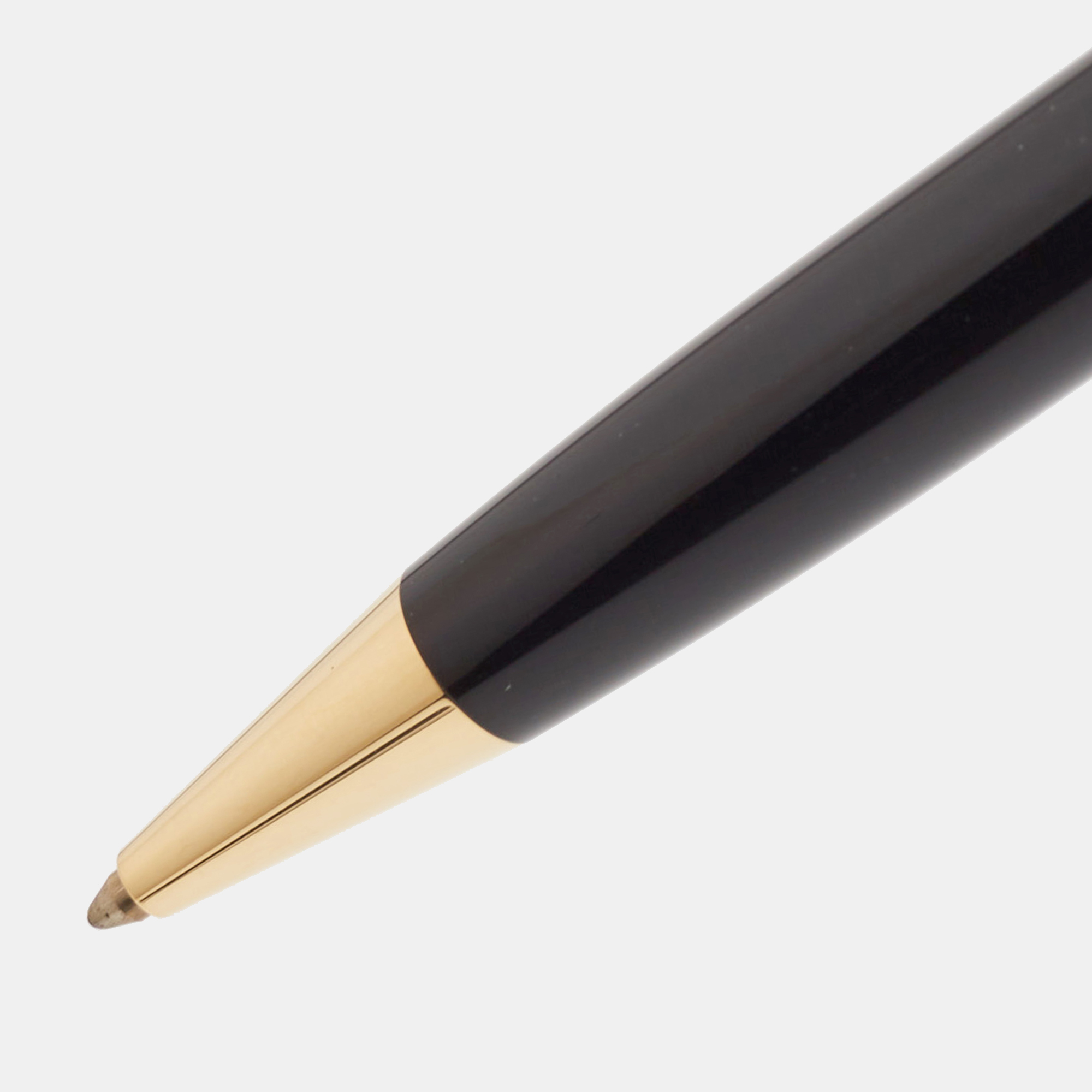 

Montblanc Meisterstuck Black Resin Gold Tone Ballpoint Pen