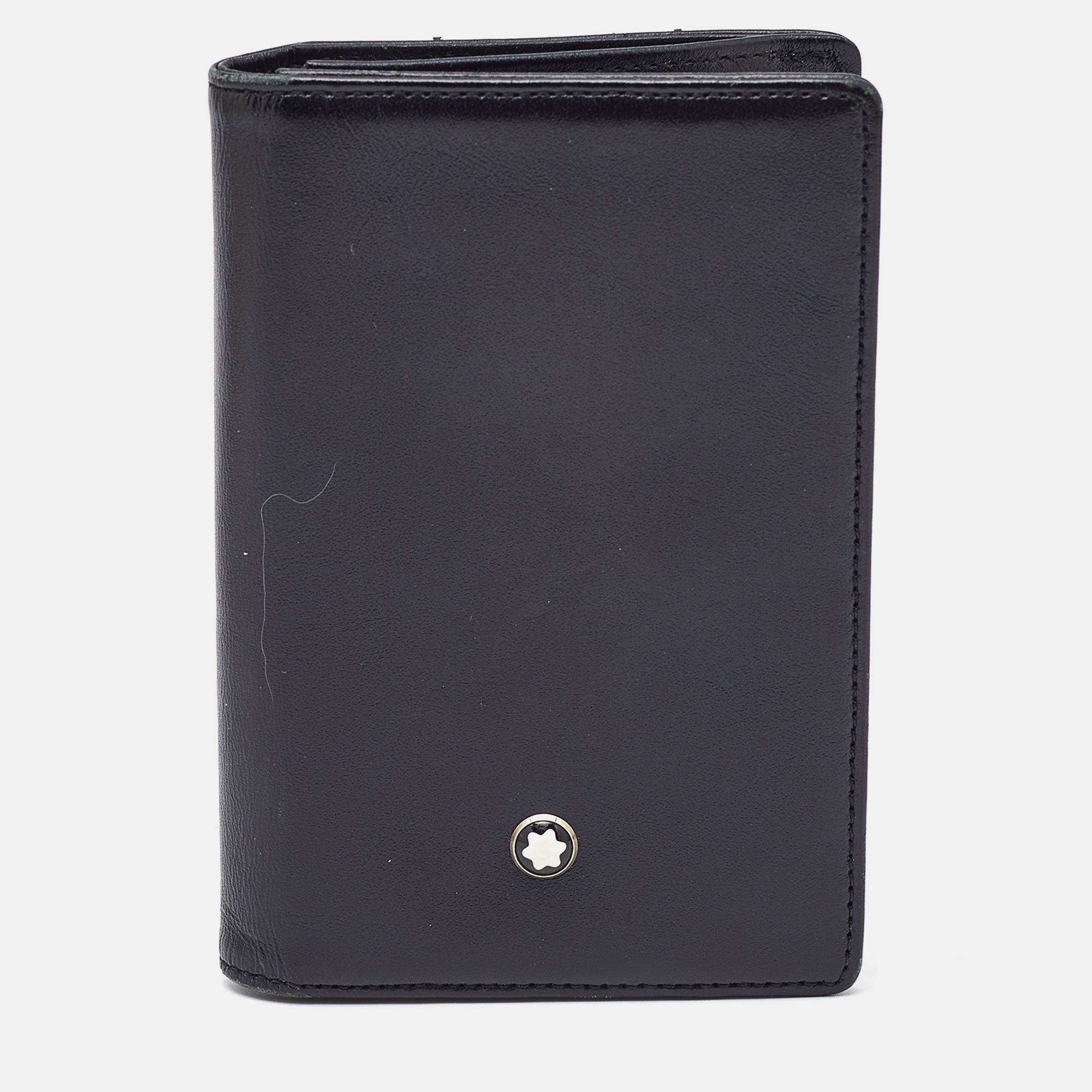 

Montblanc Black Leather Meisterstuck Bifold Card Holder