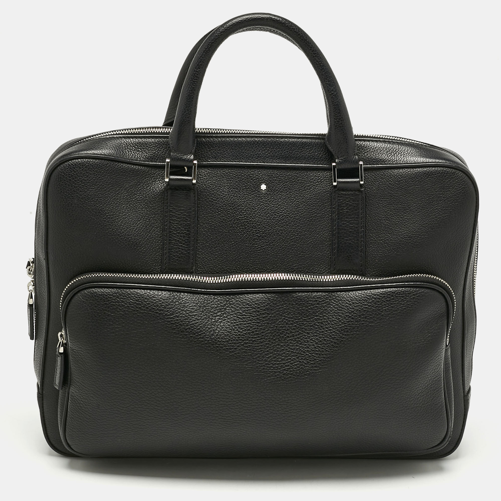 

Montblanc Black Leather Sactorial Briefcase Bag