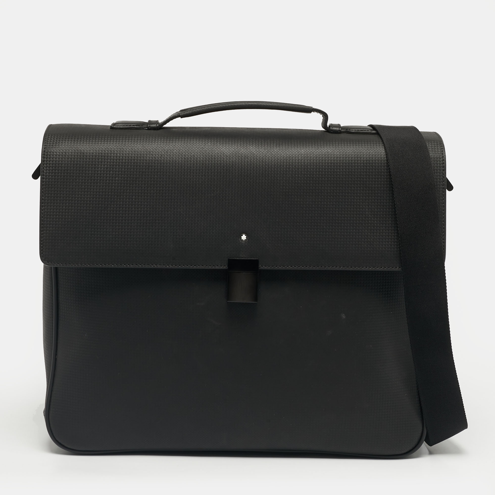 

Montblanc Black Leather Meisterstück Urban Briefcase