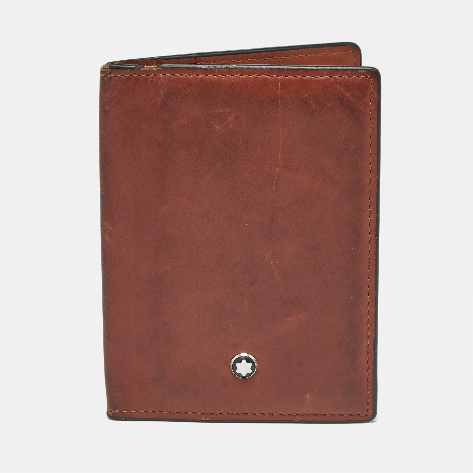 

Montblanc Brown Leather Meisterstuck Bifold Card Holder