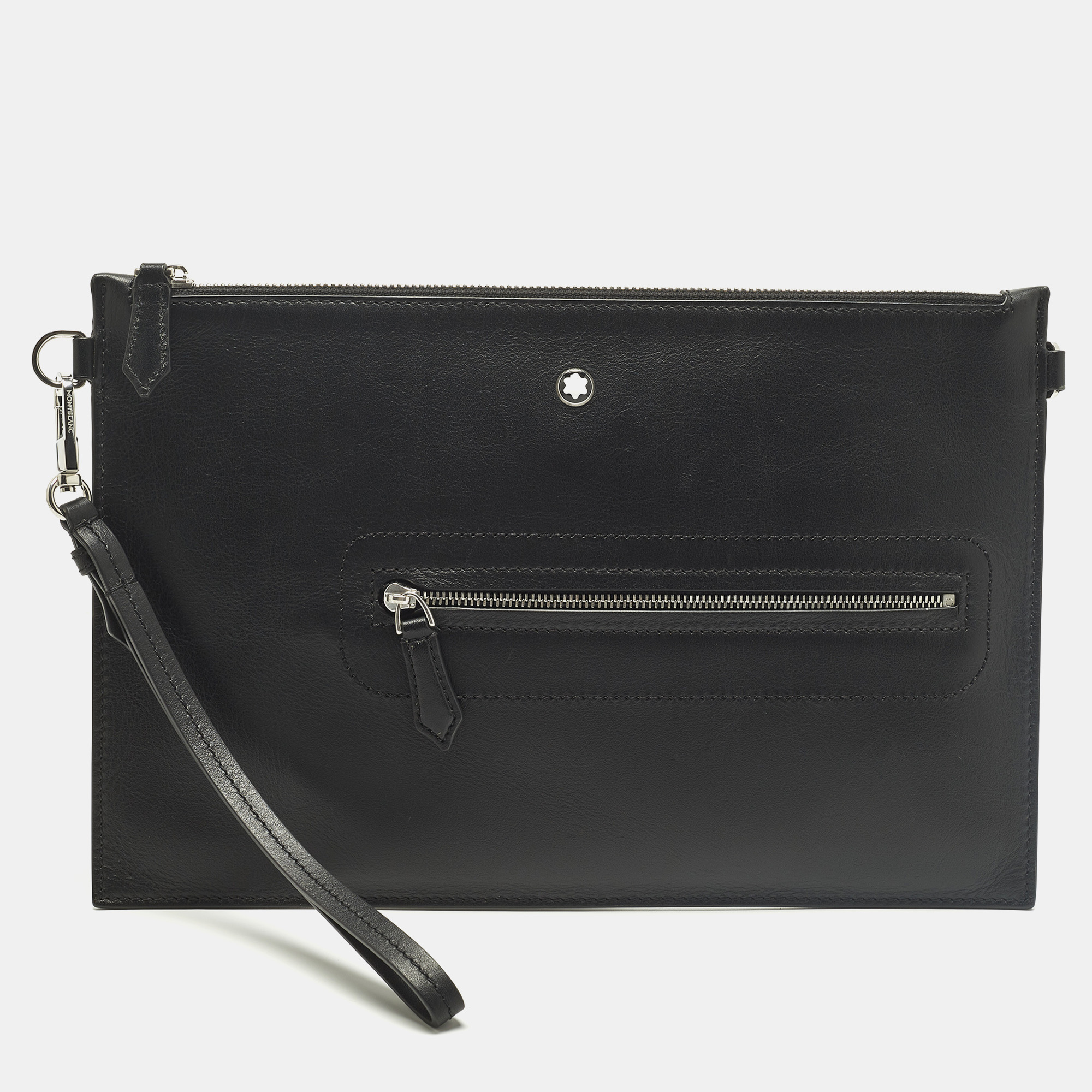 Click to view more detailed imagery on our partner's website Pre-owned Montblanc Meisterstuck Black Soft Leather Pouch
