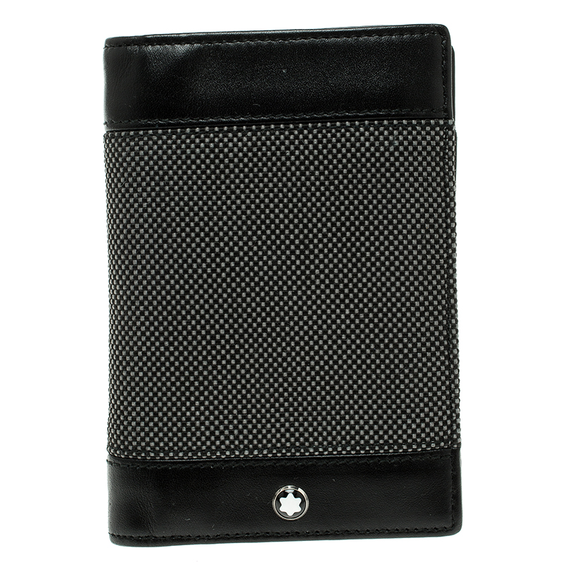Pre Owned Montblanc Meisterstuck Canvas Business Card Holder
