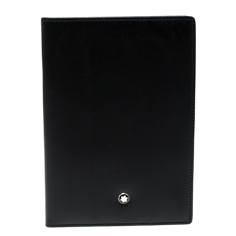 Pre Owned Montblanc Black Leather Meisterstuck Passport Holder