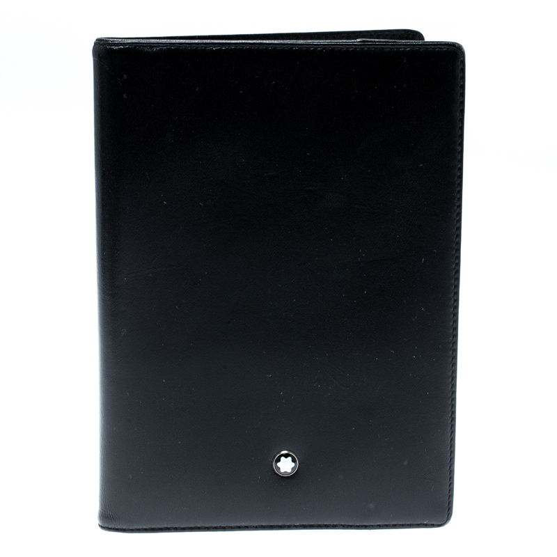 Montblanc Black Leather Meisterstuck Passport Holder