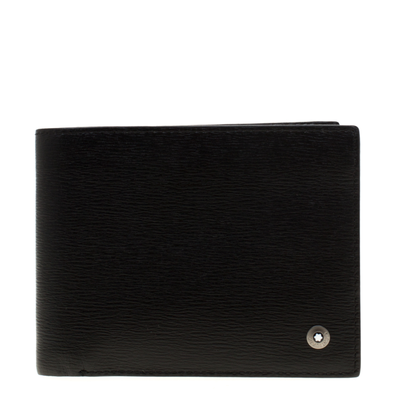 Pre Owned Montblanc Black Leather Bifold Wallet