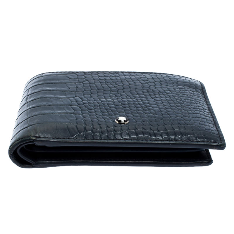 montblanc blue men's wallet