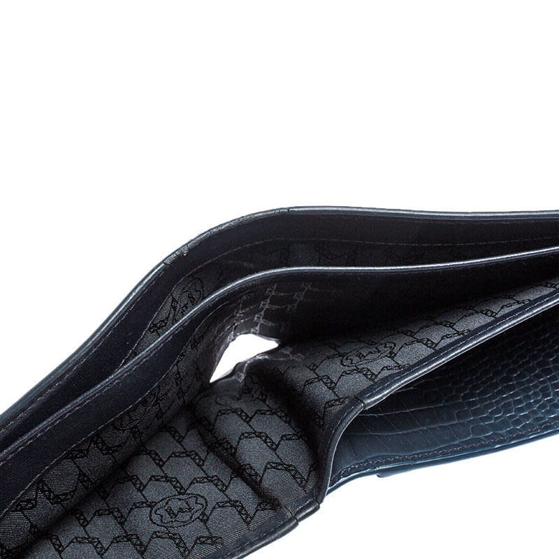 

Montblanc Blue Croc Embossed Leather Meisterstuck Bifold Wallet