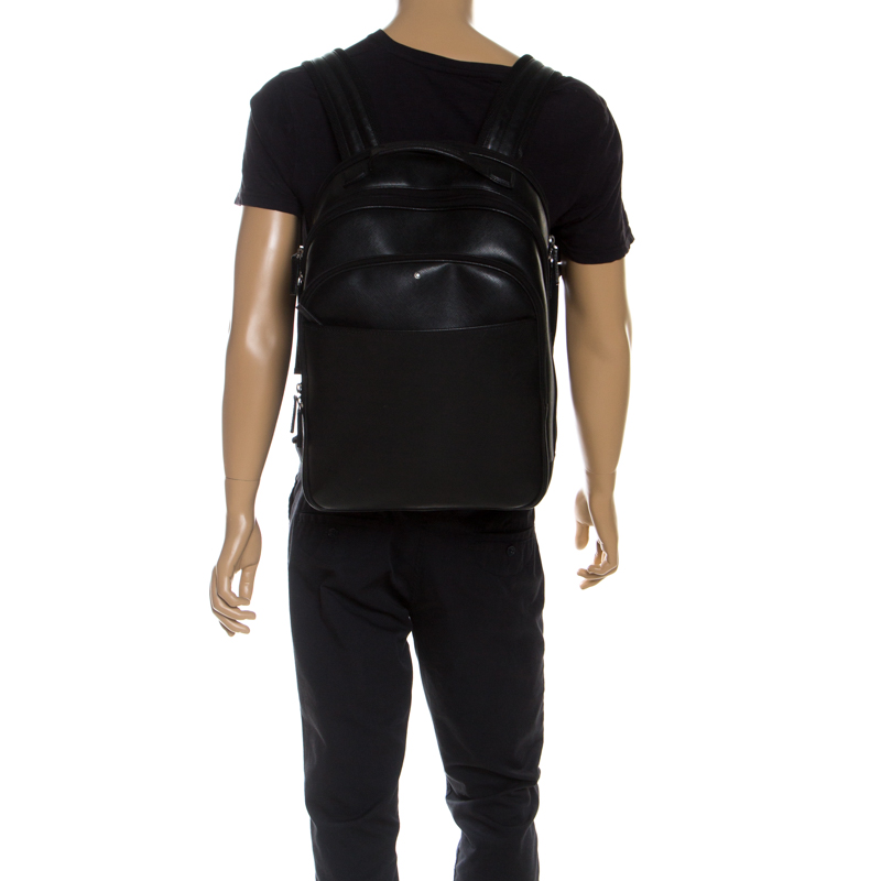 

Montblanc Black Leather Extreme Rucksacks 3 Components Backpack