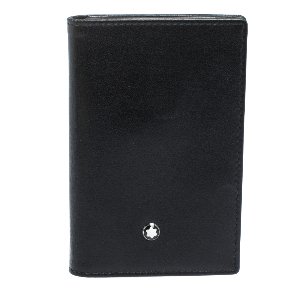 Montblanc Black Leather Meisterstuck Business Card Holder