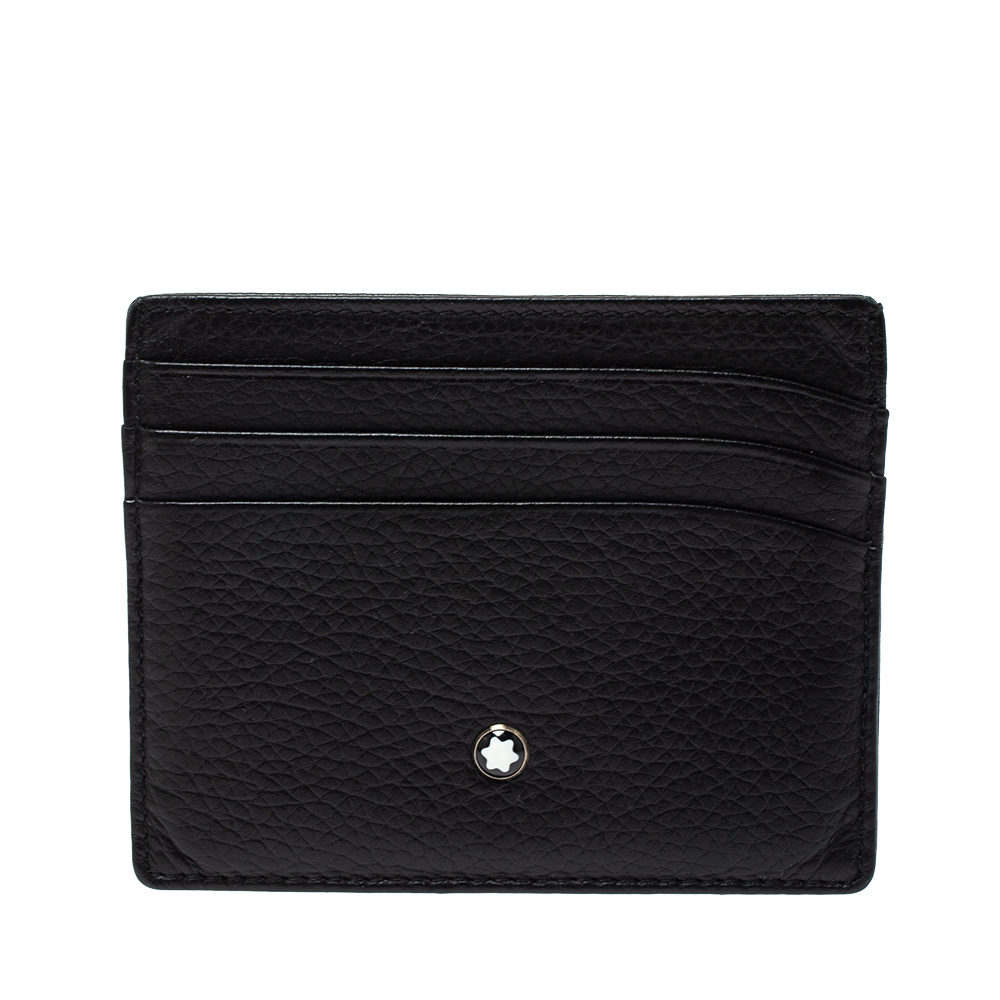 Montblanc Black Leather Meisterstuck Card Holder Montblanc | The Luxury ...
