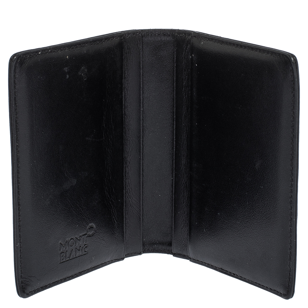 

Montblanc Black Leather Meisterstuck Bifold Card Holder