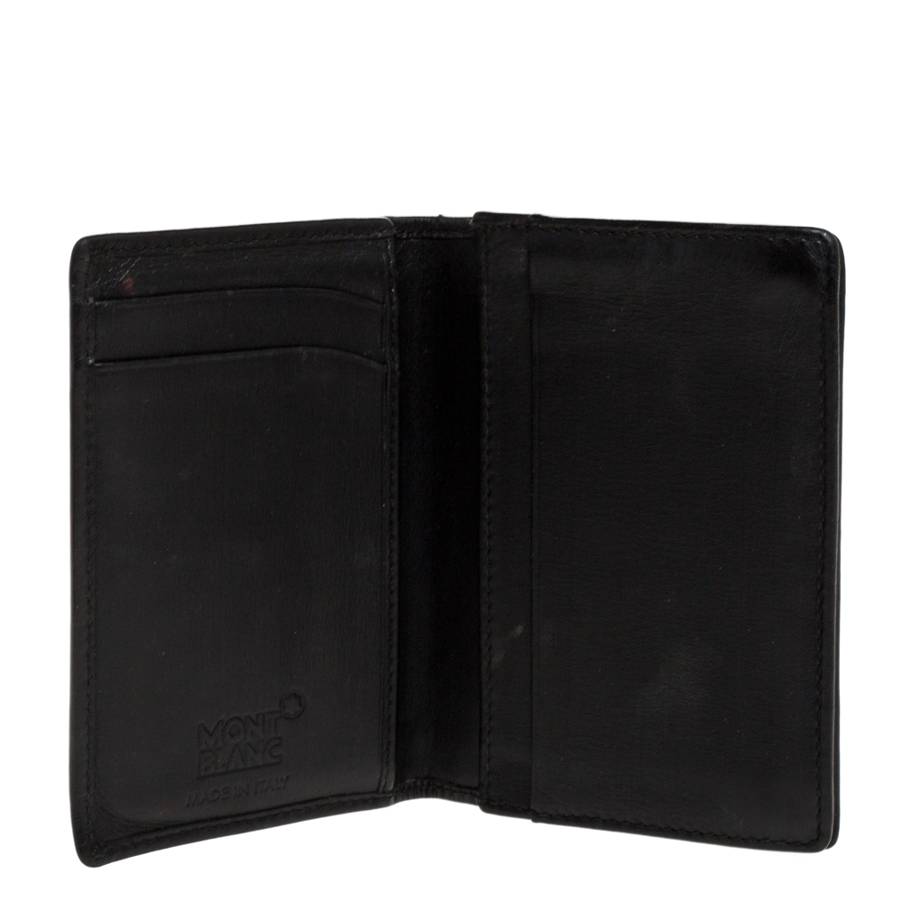 

Montblanc Black Perforated Leather Card Holder