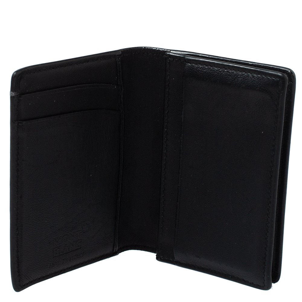 

Montblanc Dark Grey Leather Meisterstuck Business Card Holder