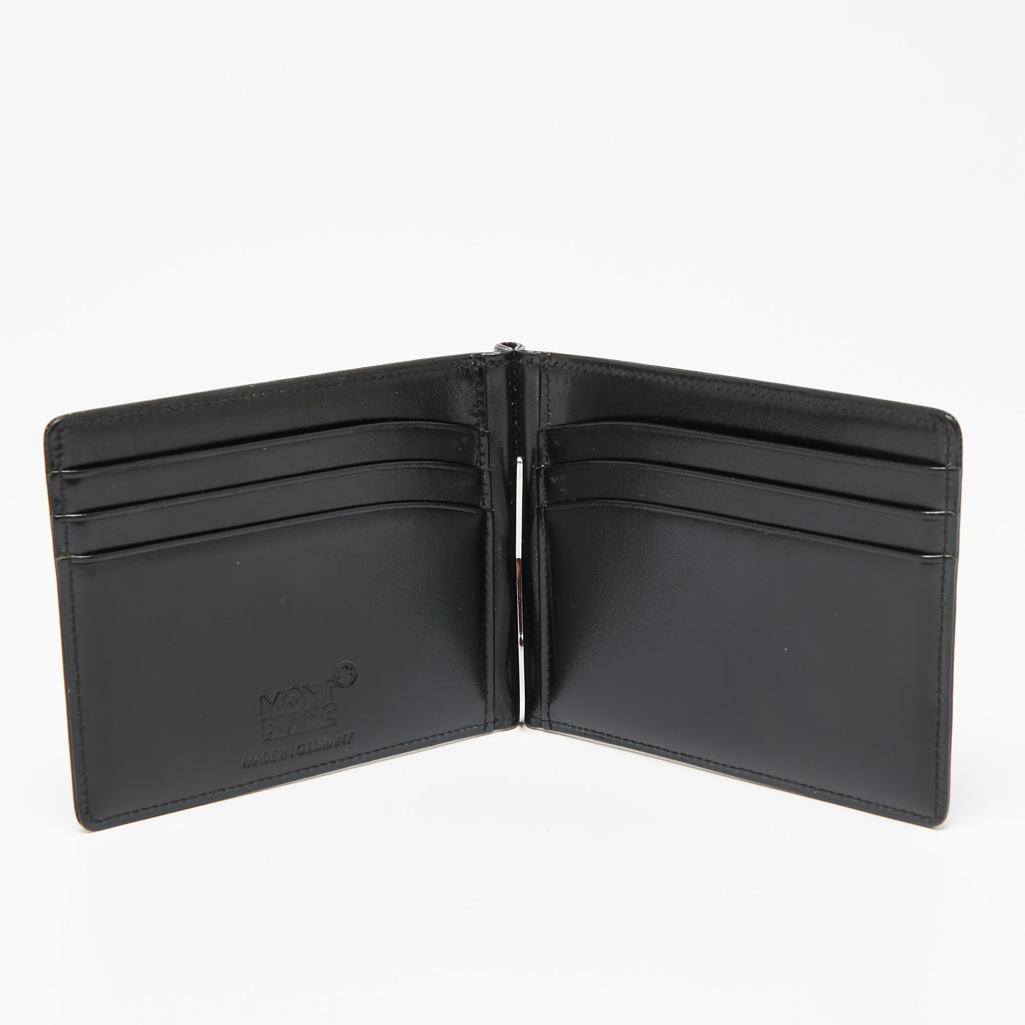 

Montblanc Black Leather Meisterstuck Money Clip 6CC Wallet