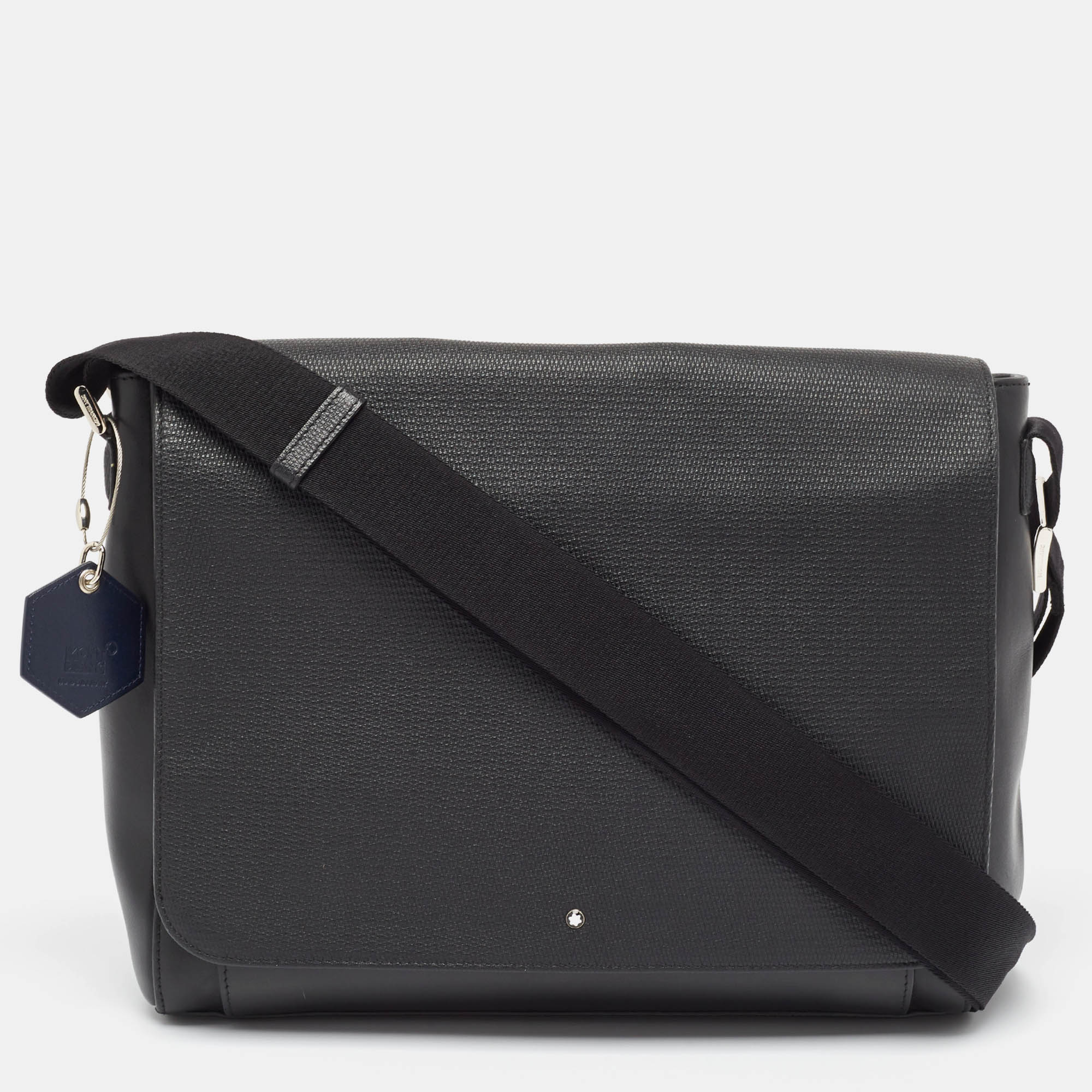 

Montblanc Black Leather Sartorial Messenger Bag