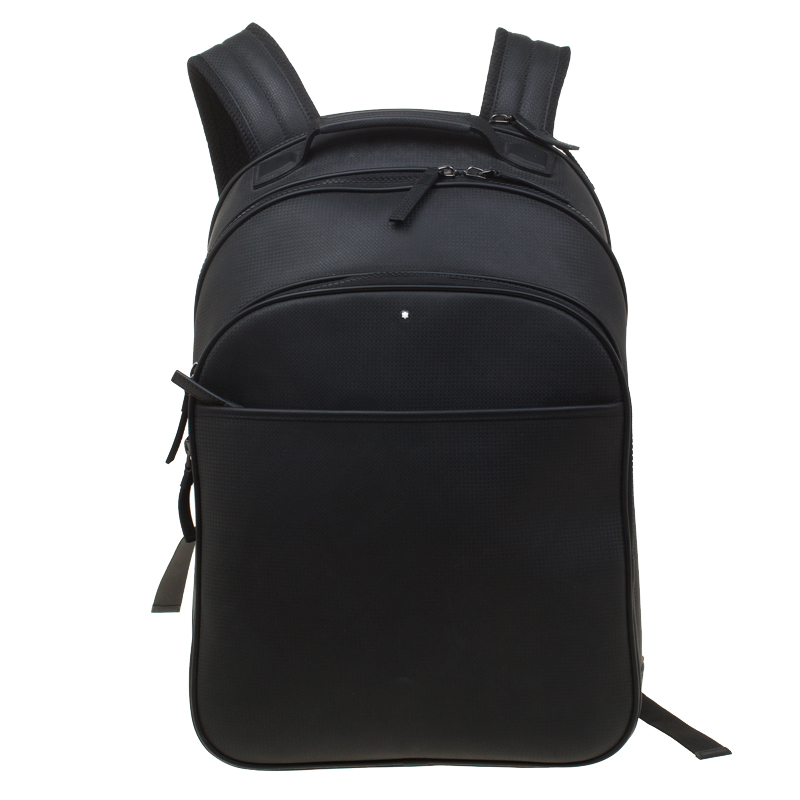 Montblanc Black Textured Leather Extreme Rucksack Backpack Montblanc ...