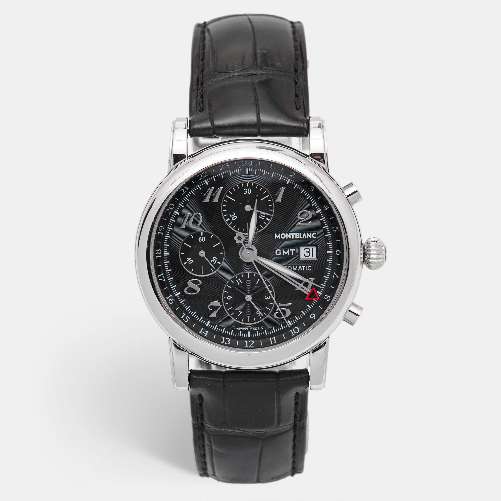 A timeless silhouette made of high quality materials and packed with precision and luxury makes this Montblanc wristwatch the perfect choice for a sophisticated finish to any look. It is a grand creation to elevate the everyday experience.