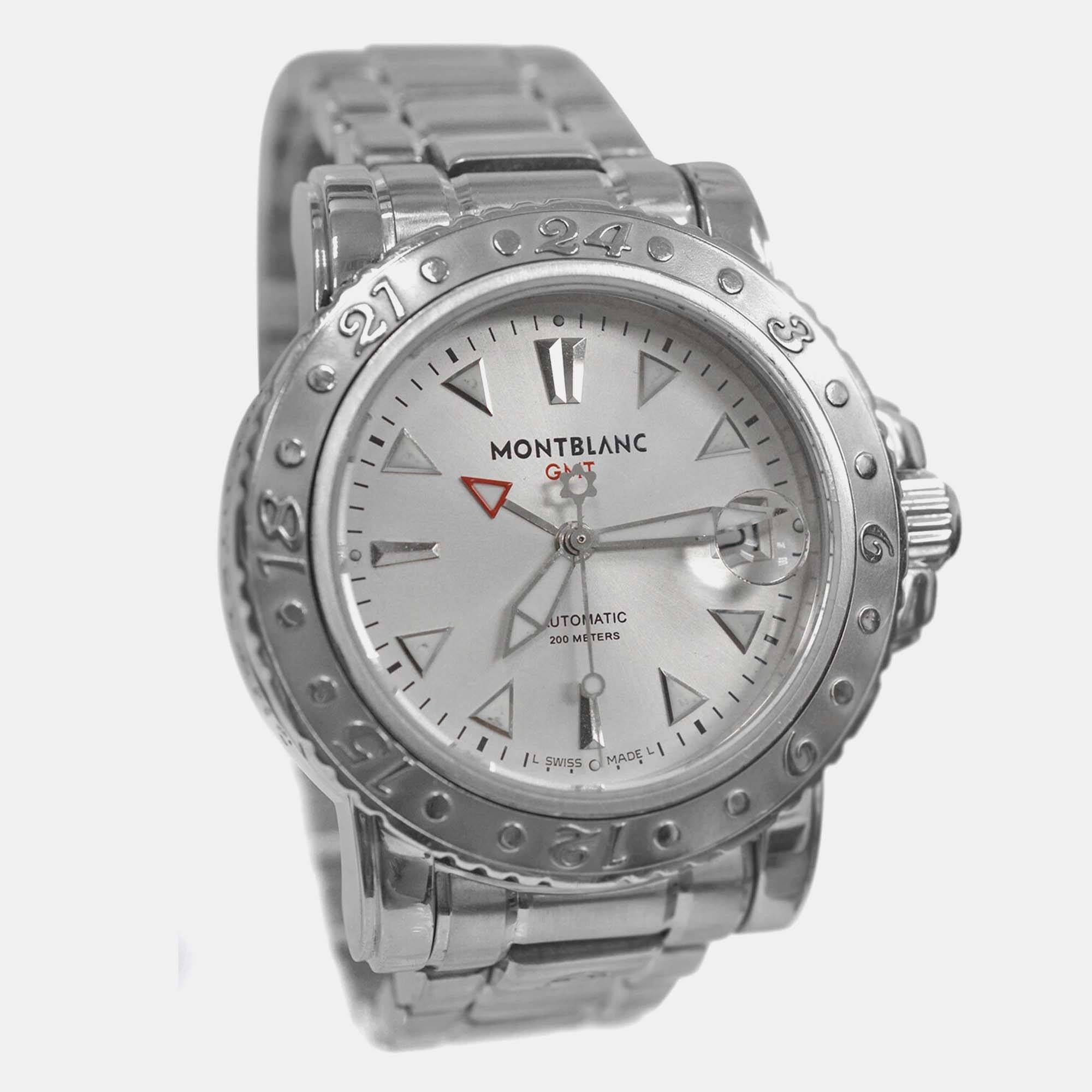 

Montblanc Sport GMT 7061 Automatic Stainless Steel Men's Wristwatch, Silver