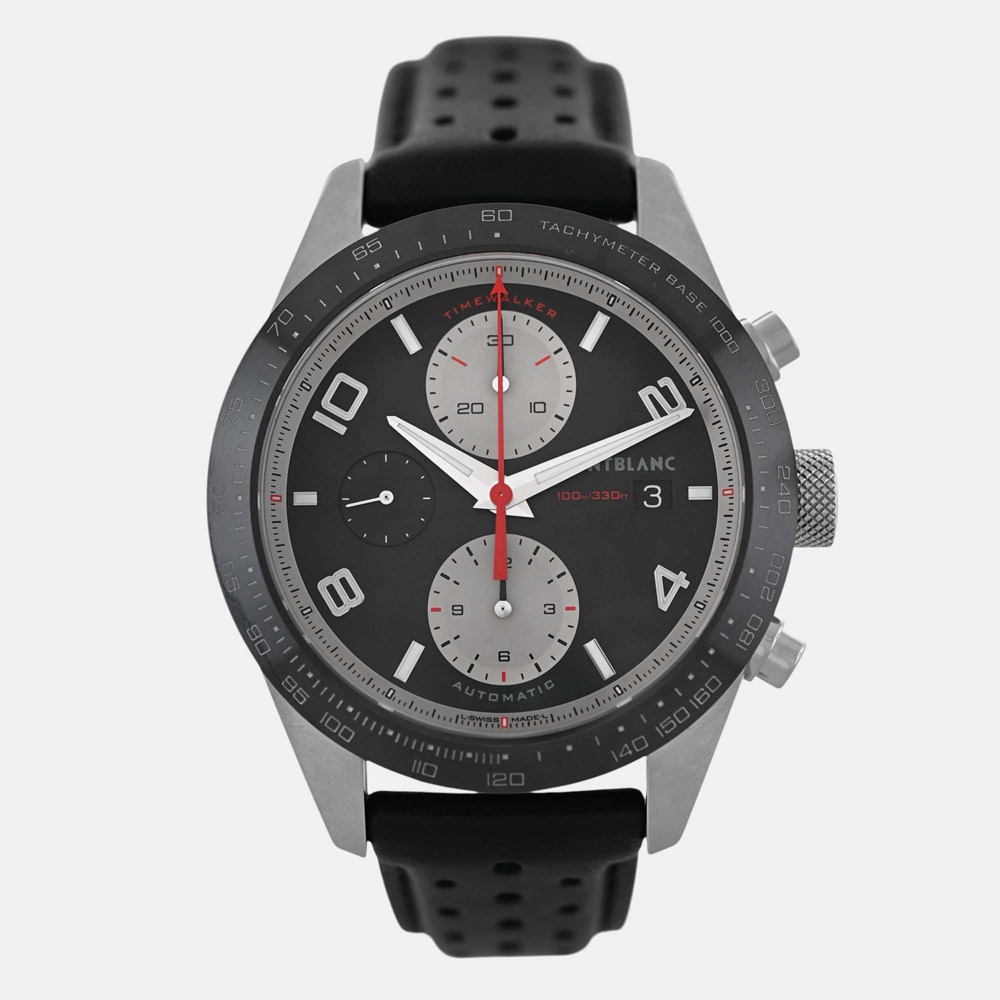 

Montblanc Timewalker 119941 Automatic Stainless Steel Men's Wristwatch, Black