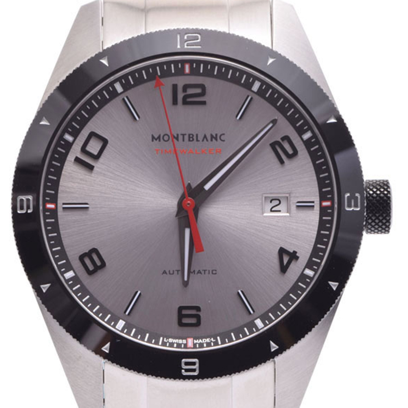 

Montblanc Silver Stainless Steel Timewalker Date