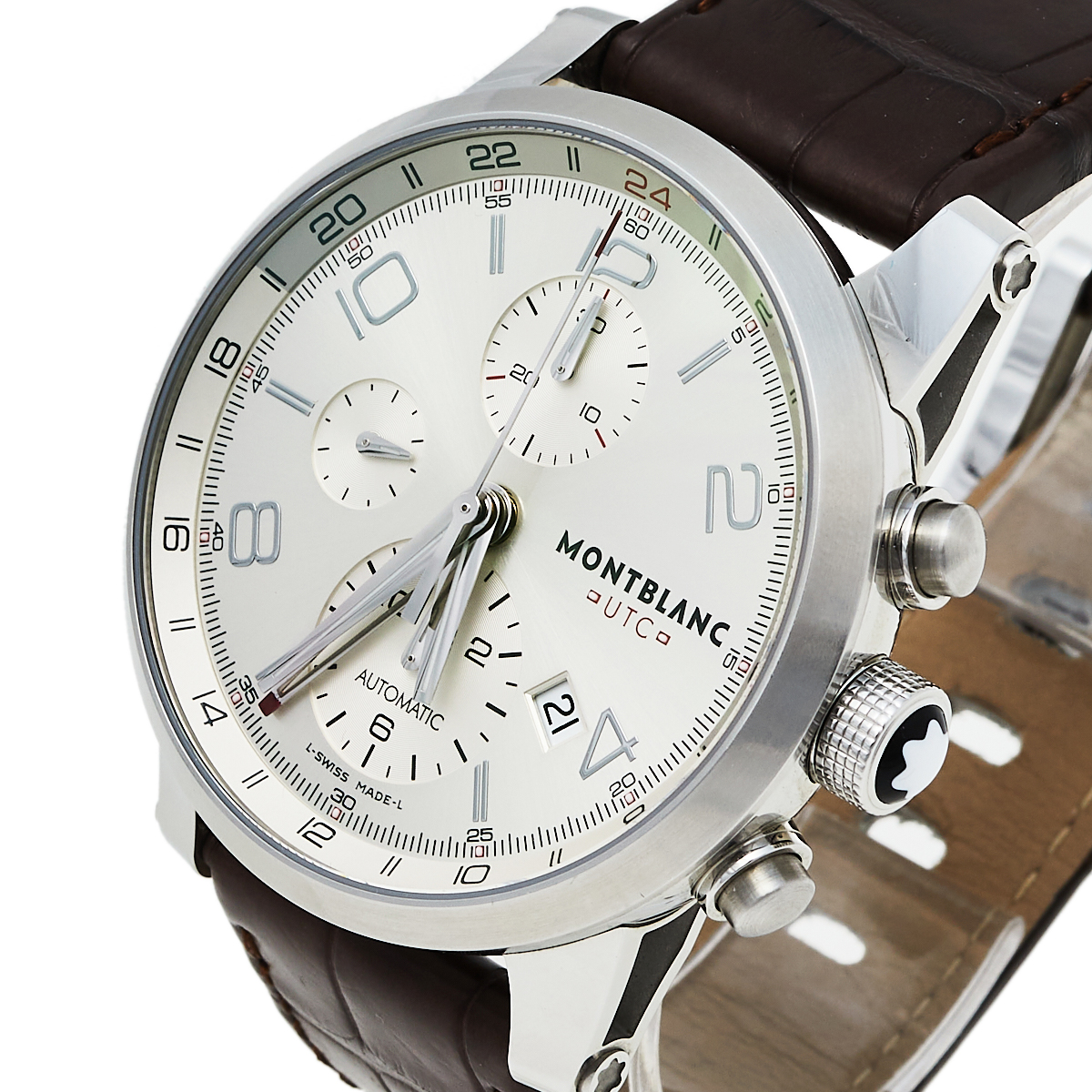 

Montblanc Silver Stainless Steel Timewalker Chronograph