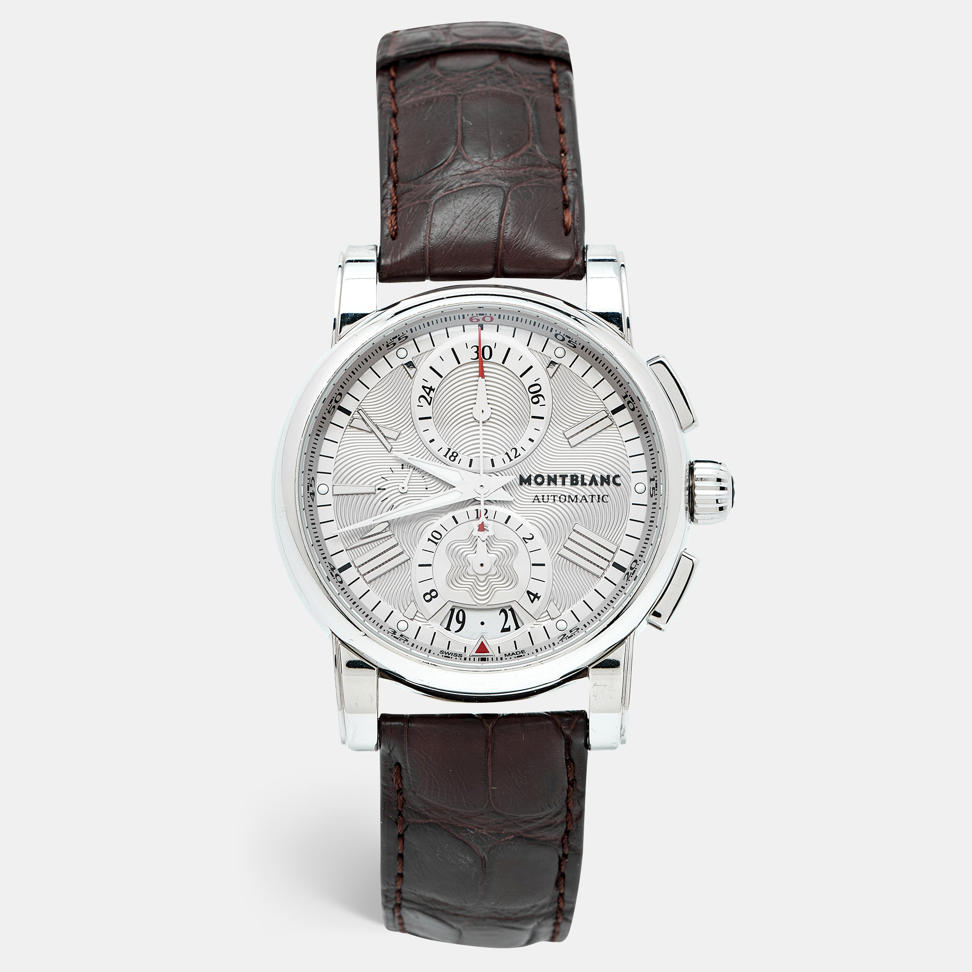 

Montblanc Silver Stainless Steel Leather Star