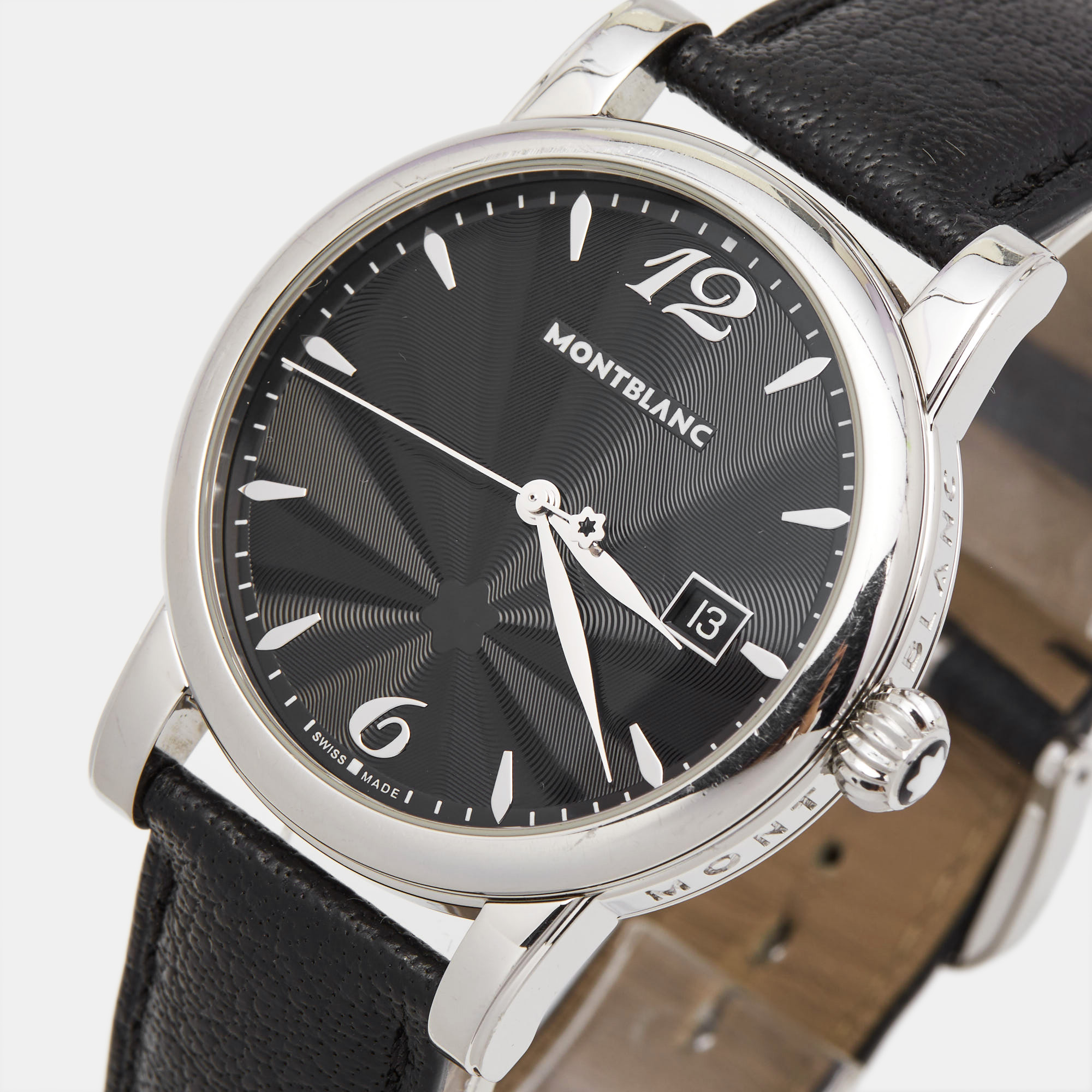 

Montblanc Black Stainless Steel Leather Star