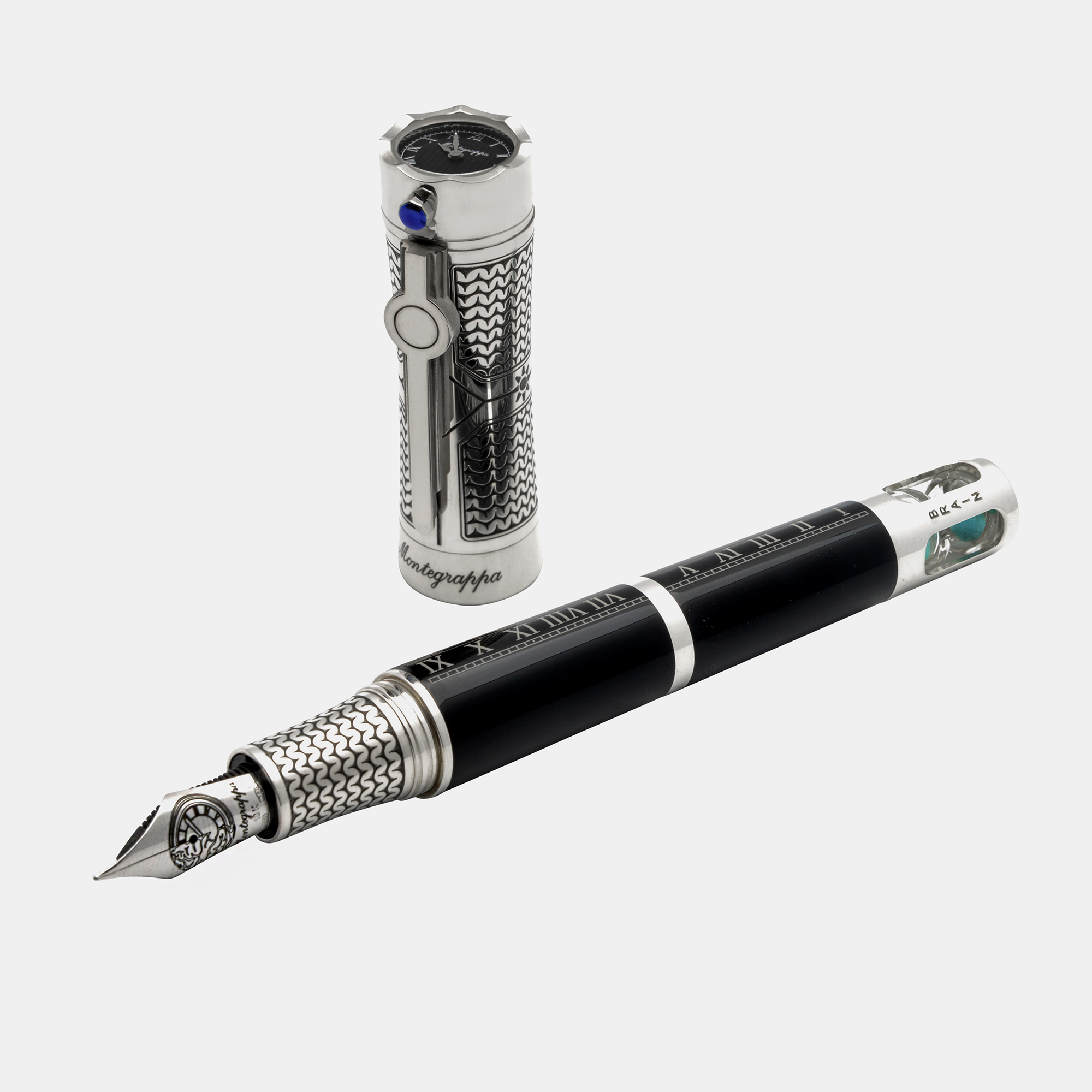 

Montegrappa Time and Brain Limited Edition Sterling Silver Fountain Pen (F)