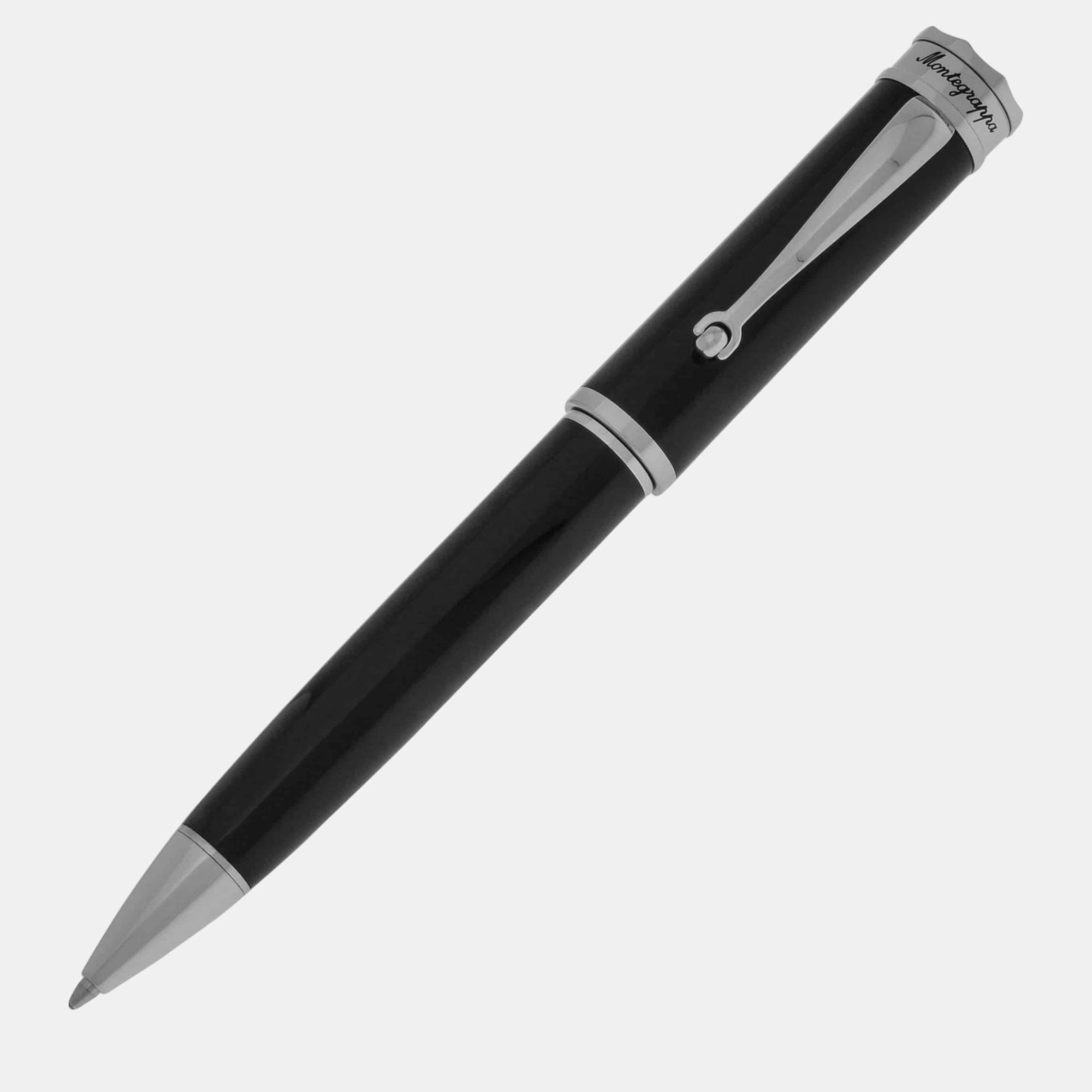 Pre-owned Montegrappa Ducale Black Ballpoint Pen