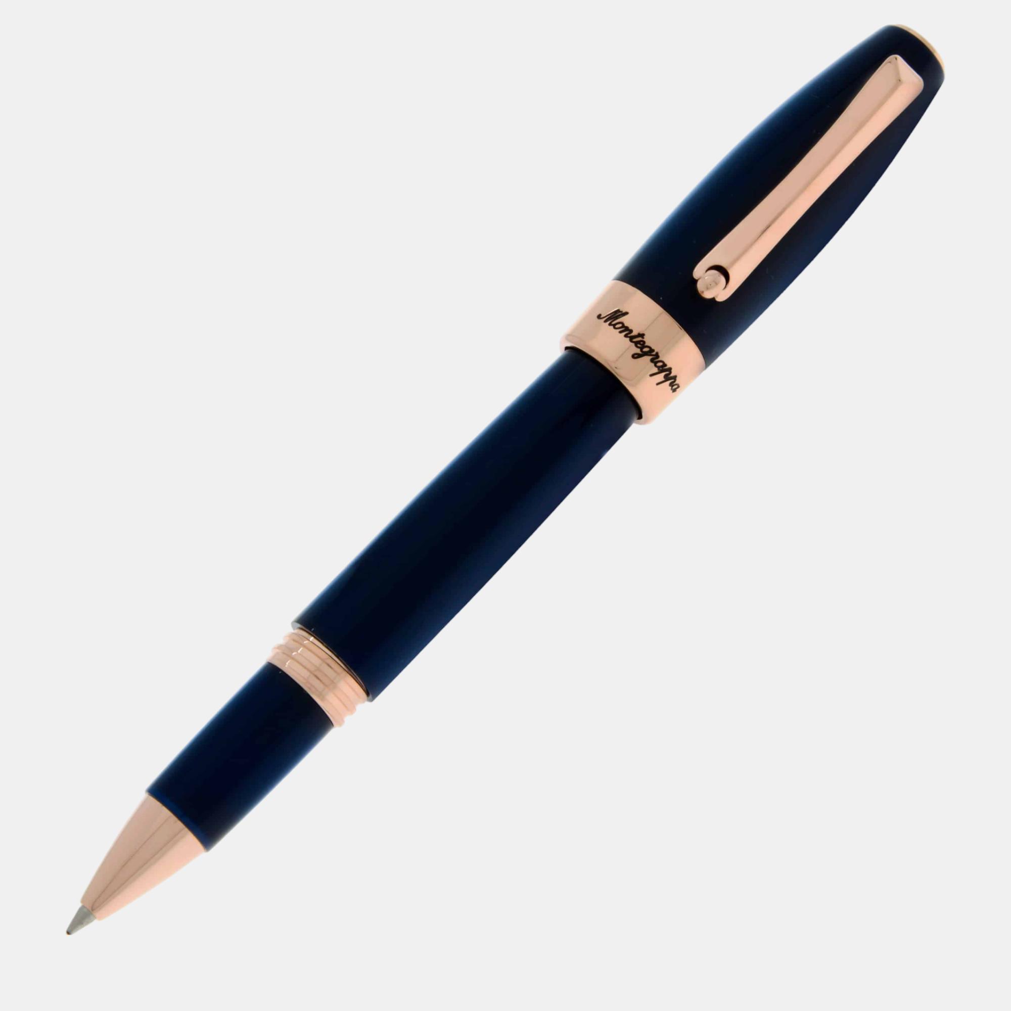 Pre-owned Montegrappa Fortuna Blue Rollerball Pen