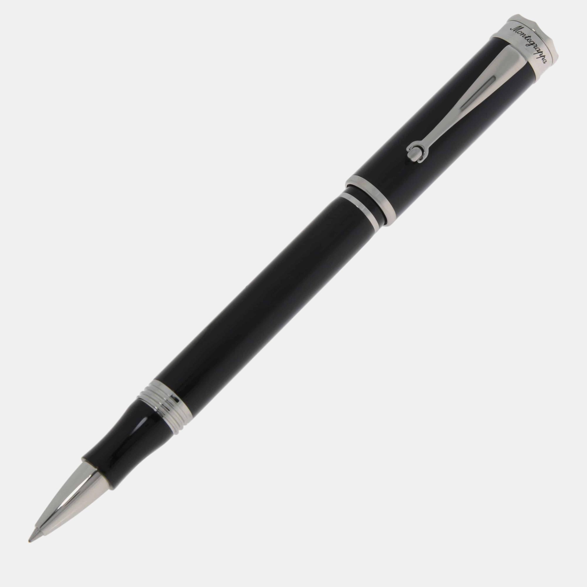 Pre-owned Montegrappa Ducale Black Rollerball Pen