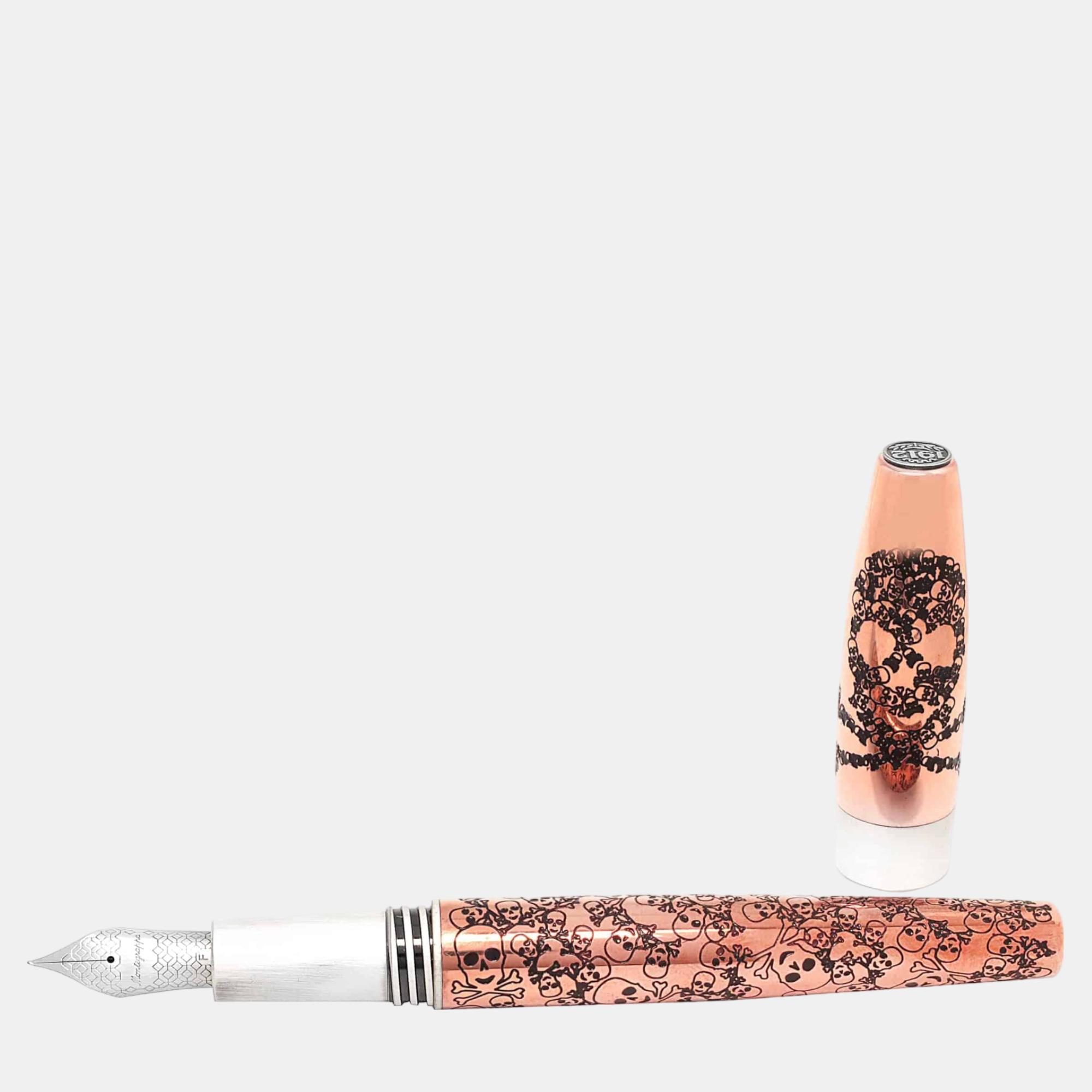 

Montegrappa Merry Skull Copper Fountain Pen (F), Orange