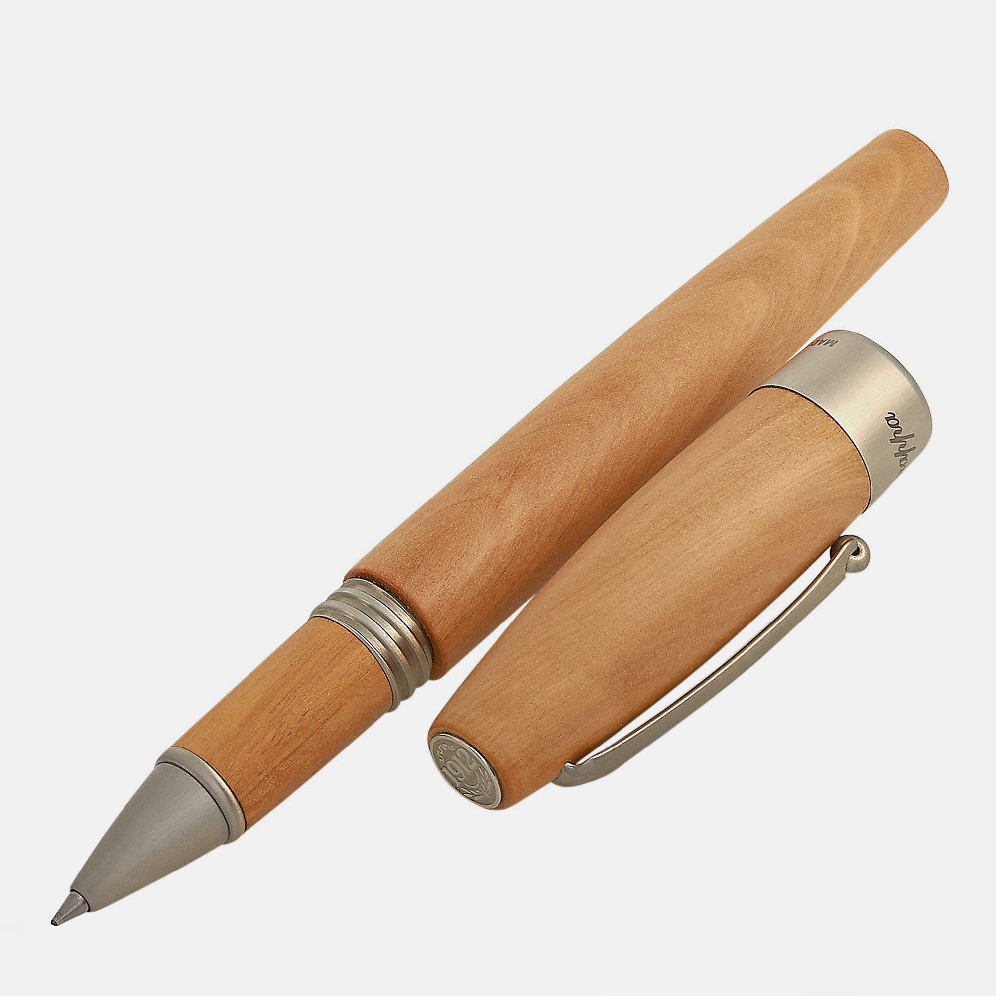 

Montegrappa Heartwood Olive Wood and Stainless Steel Rollerball Pen ISFOWRIO, Beige