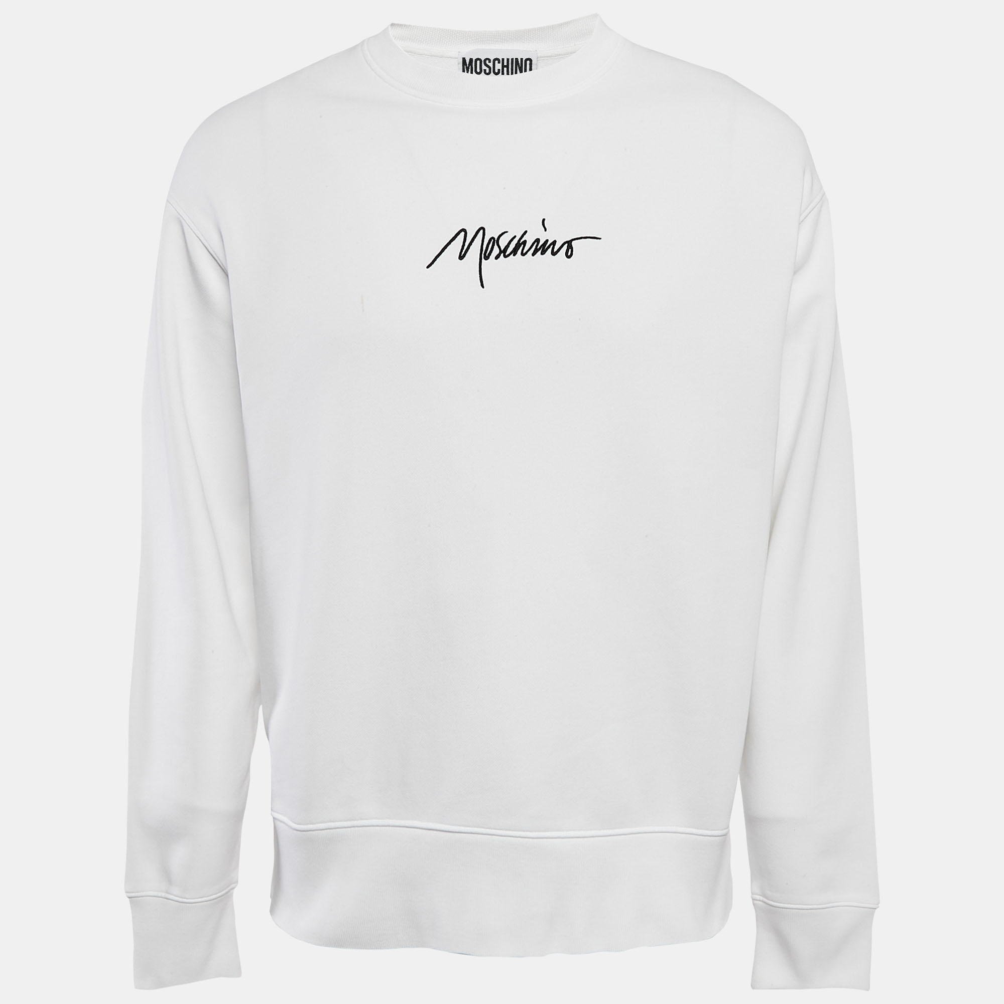 

Moschino Couture White Logo Embroidered Sweatshirt XXL