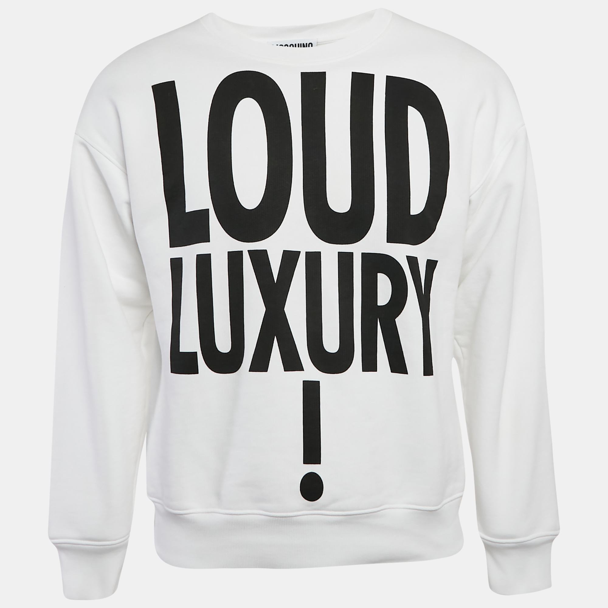 

Moschino Couture 40 White Loud Luxury Print Cotton Sweatshirt M