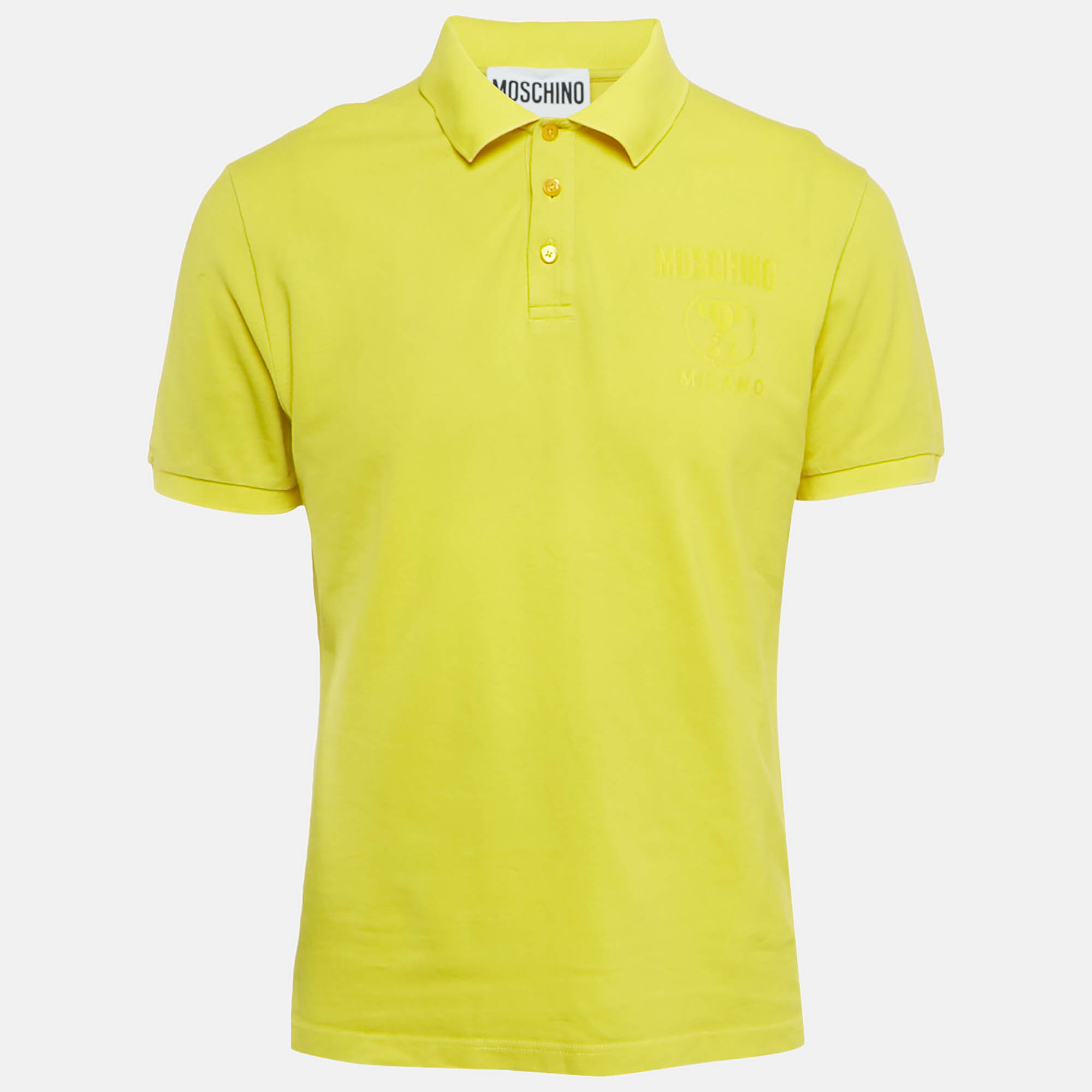 

Moschino Couture yellow Cotton Pique Polo T-Shirt L