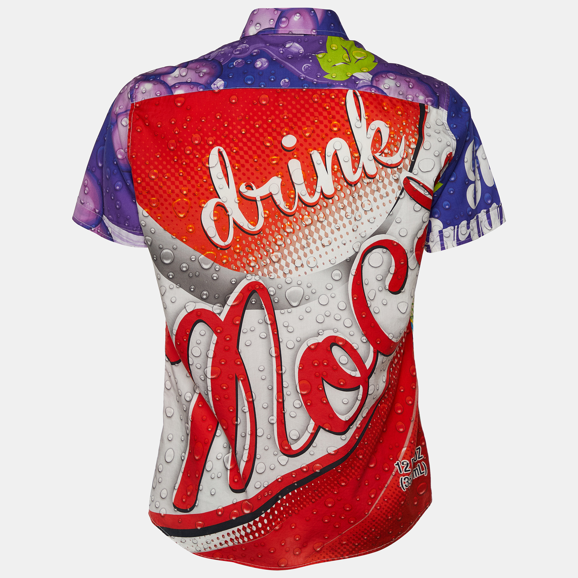 

Moschino Couture Multicolor Soda Pop Printed Cotton Half Sleeve Shirt