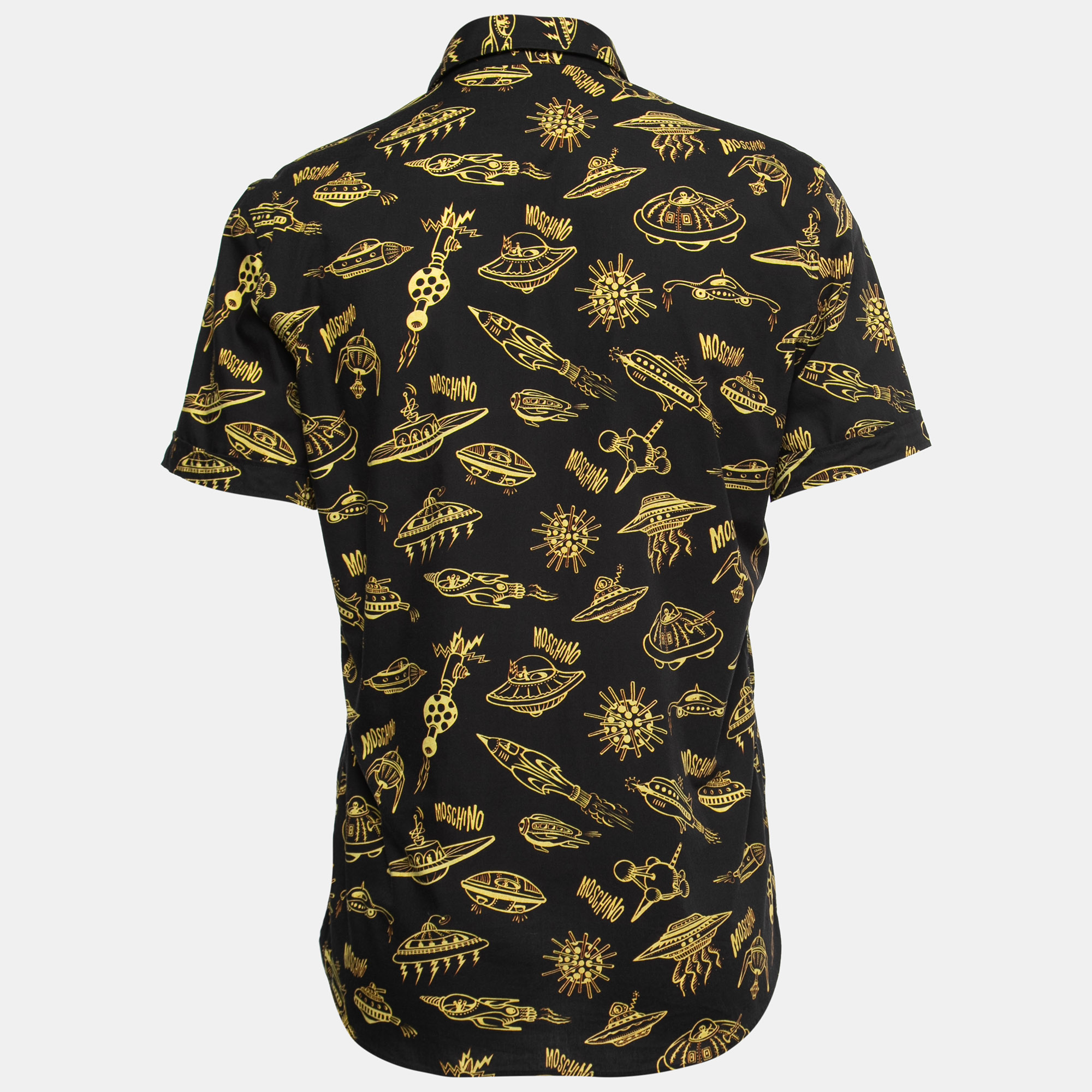 

Moschino Couture Black Printed Cotton Short Sleeve Shirt