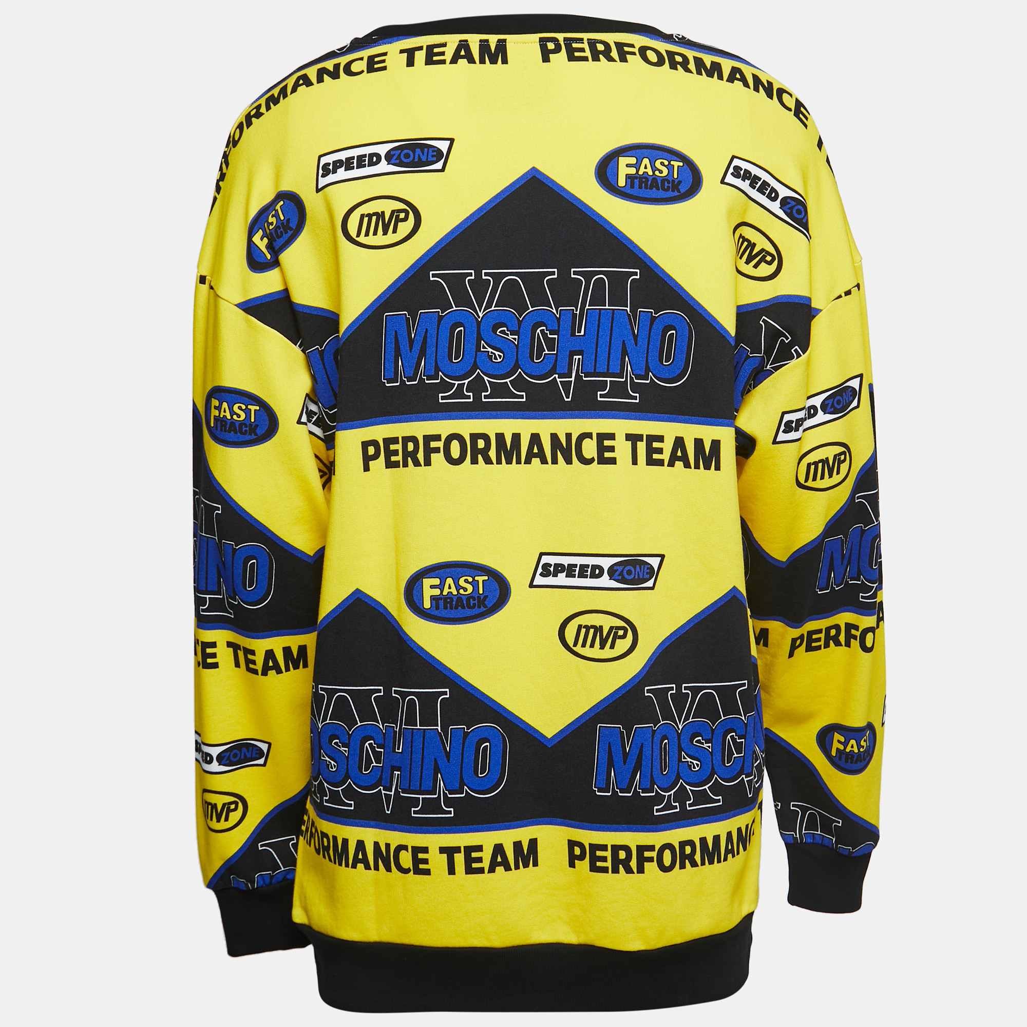 

Moschino Couture Yellow Performance Print Cotton Sweatshirt