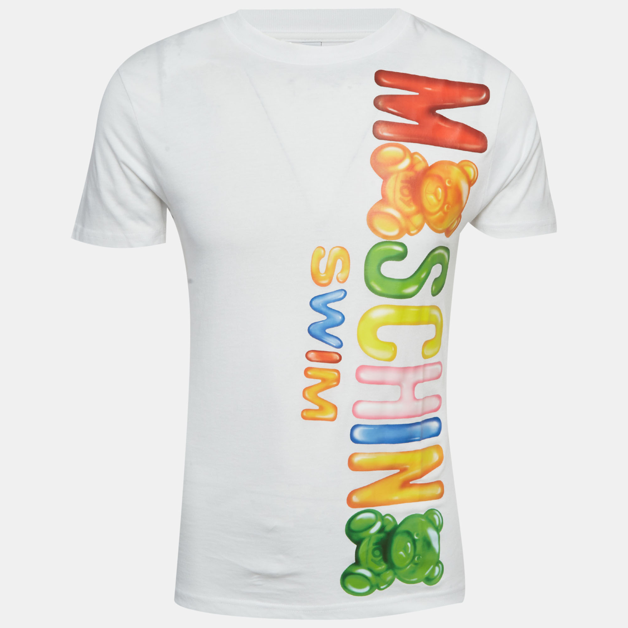 

Moschino Swim White Gummy Bear Logo Print T-Shirt XS