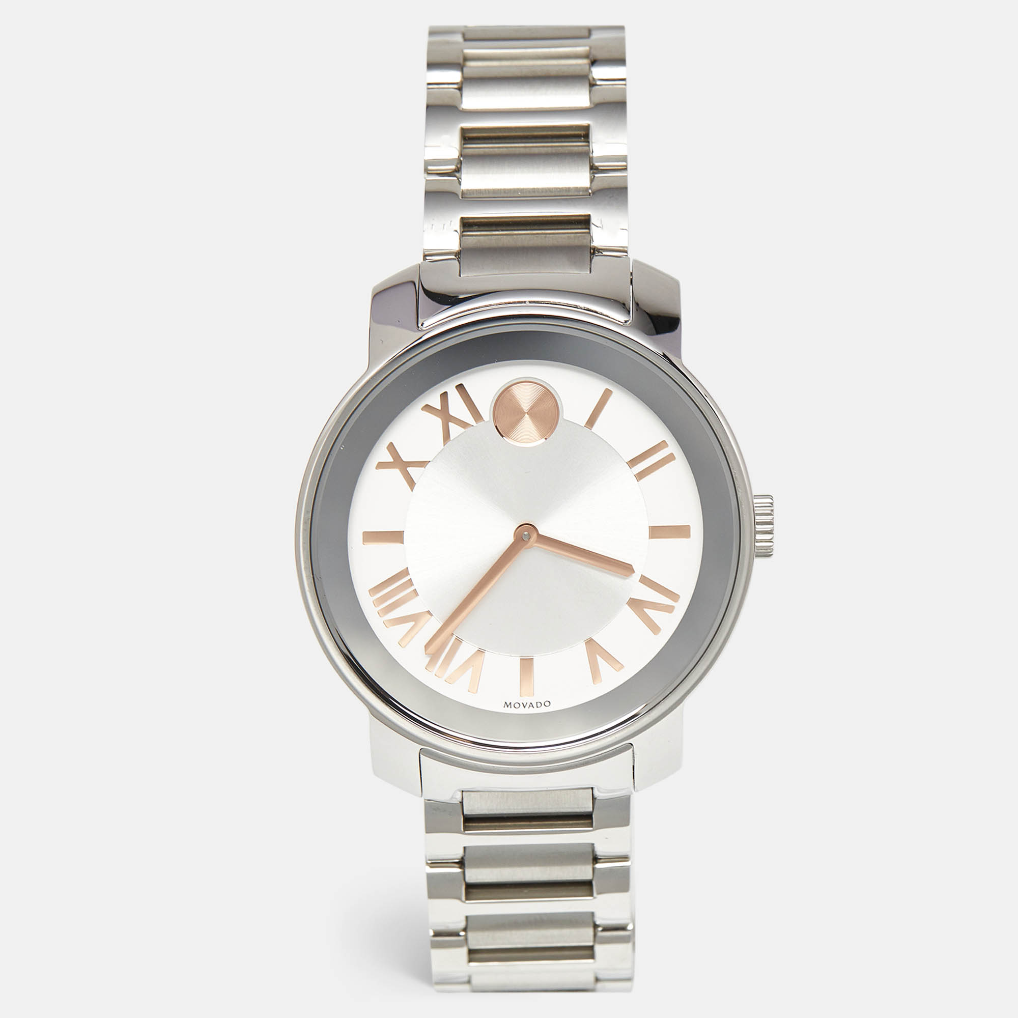 

Movado Silver Dial Stainless Steel Bold