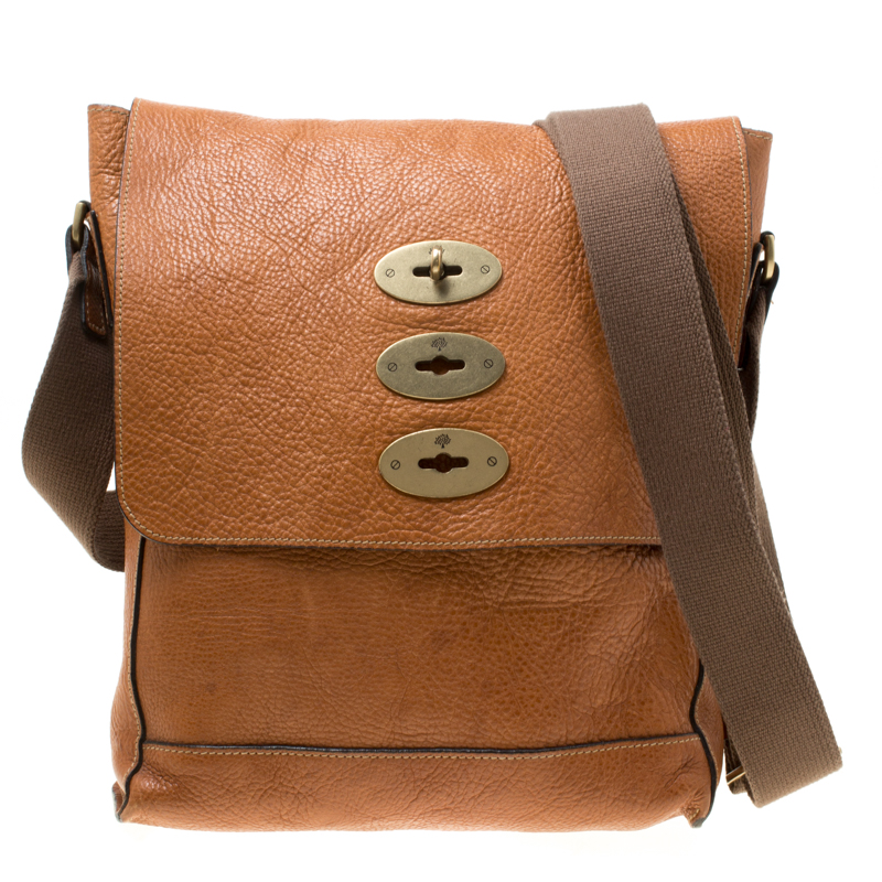 Vintage Mulberry Messenger Bag/ecru Leather 
