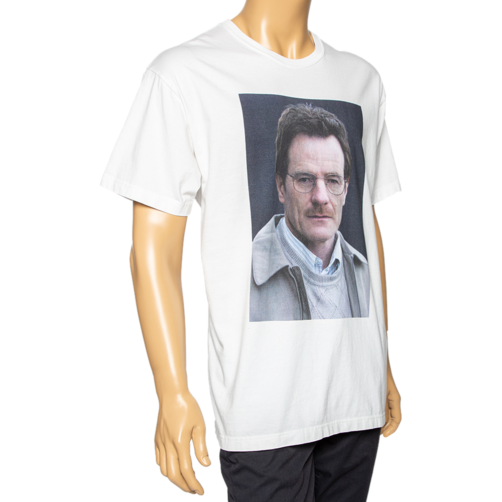 

NEIGHBORHOOD X Breaking Bad White Cotton Mr. White Printed T-Shirt