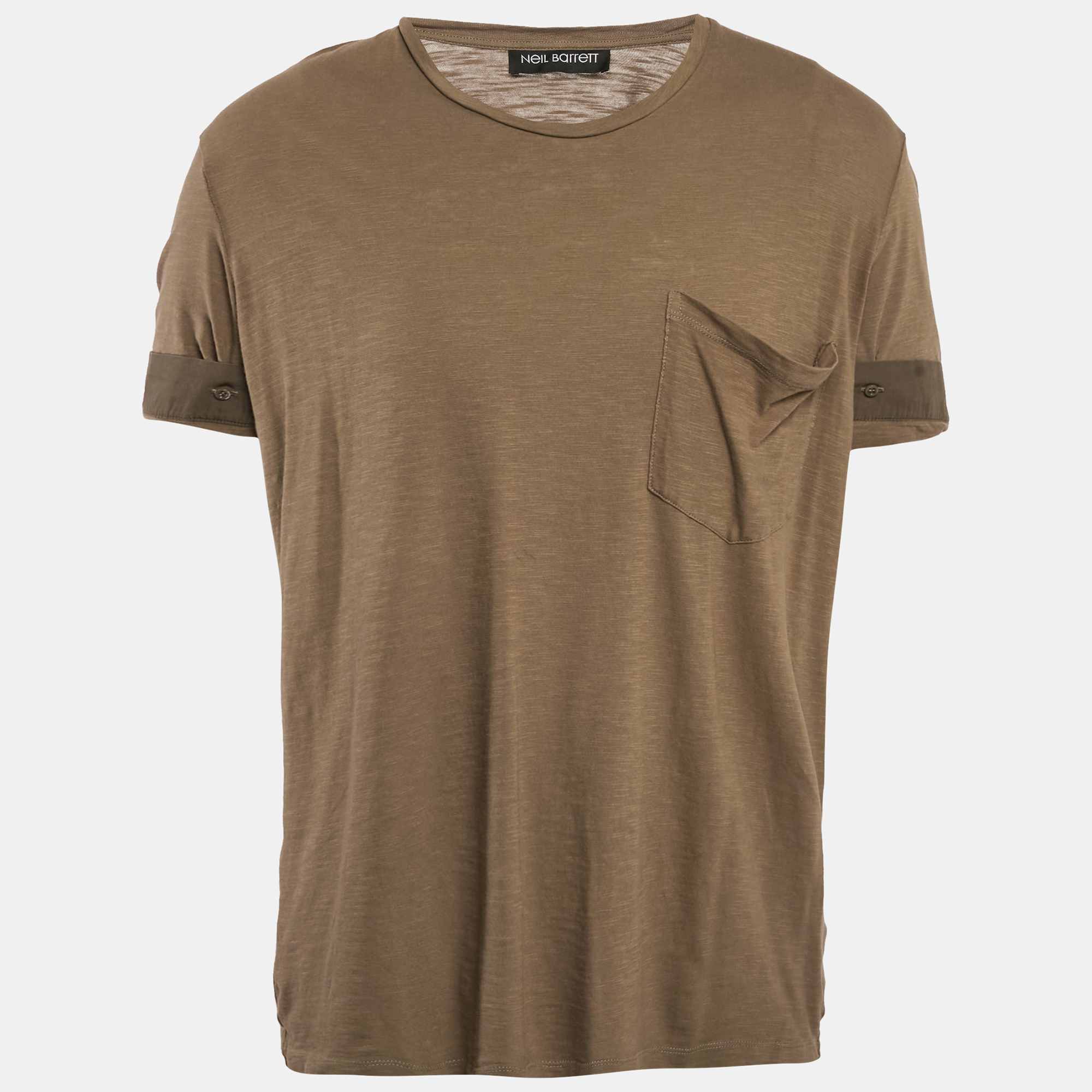 

Neil Barrett Brown Cotton Loose Fit T-Shirt L