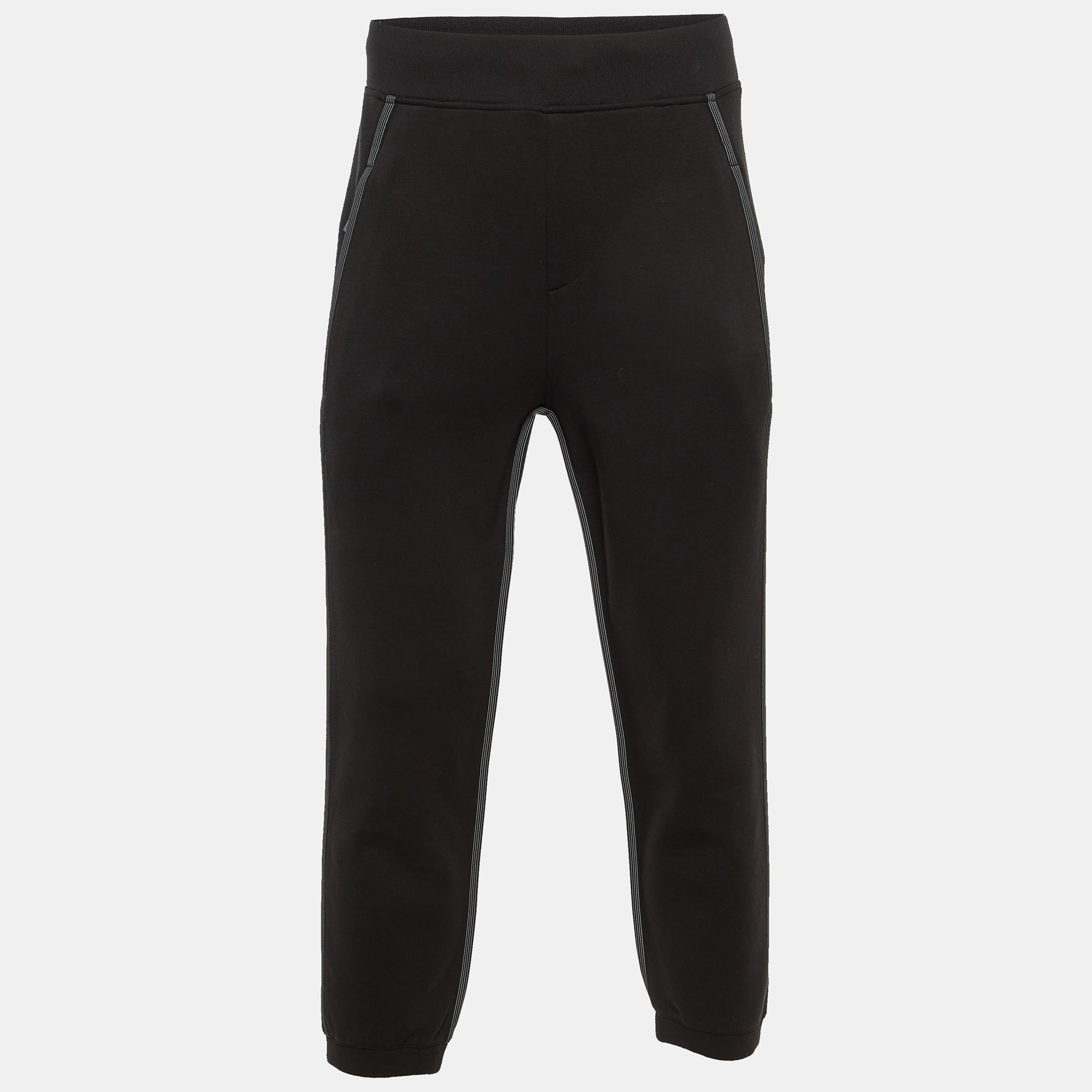 

Neil Barrett Black Cotton Knit Joggers S