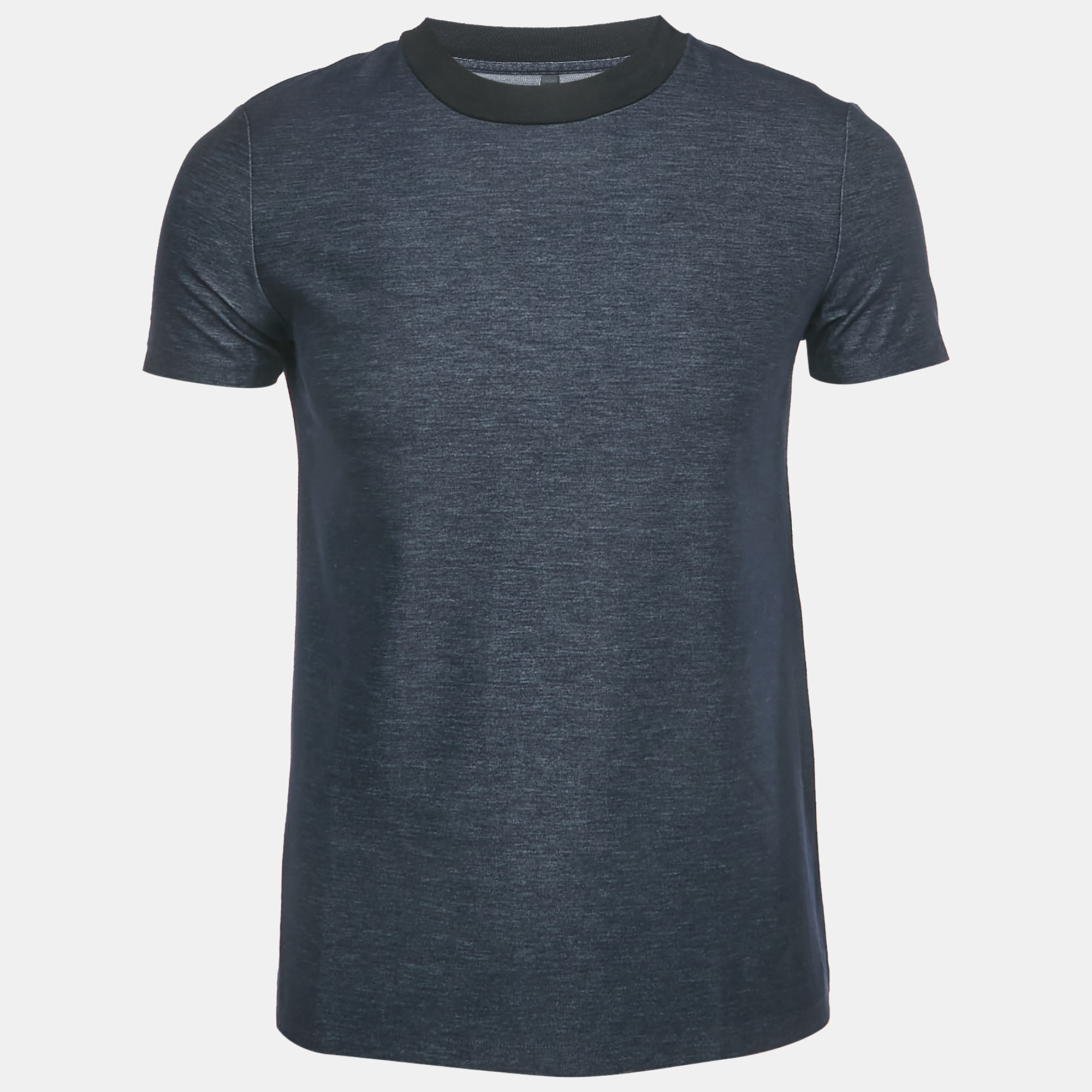 Neil Barrett Navy Blue Cotton Blend Crew Neck T-Shirt XS
