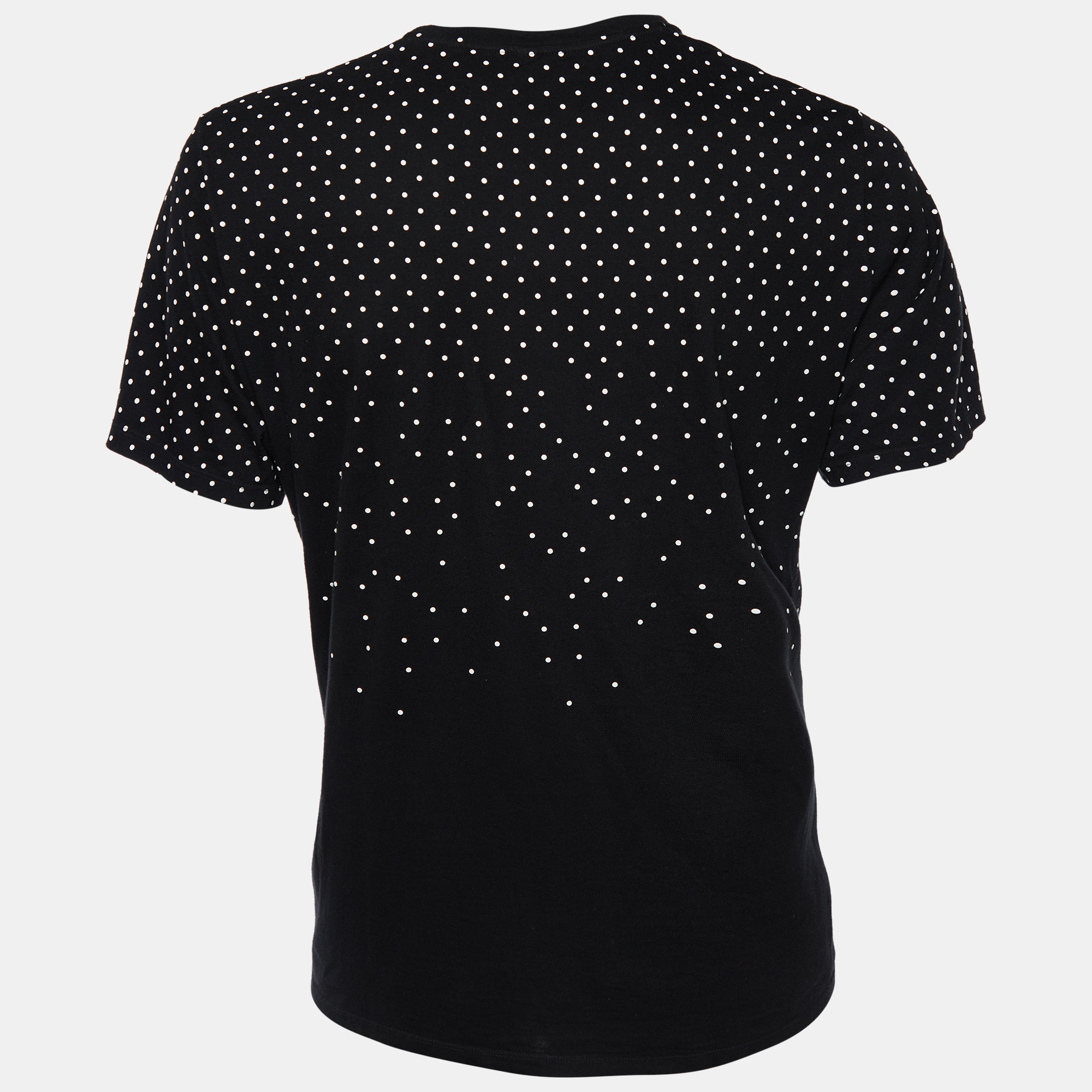 

Neil Barrett Black Dot Print Cotton Slim Fit T-Shirt